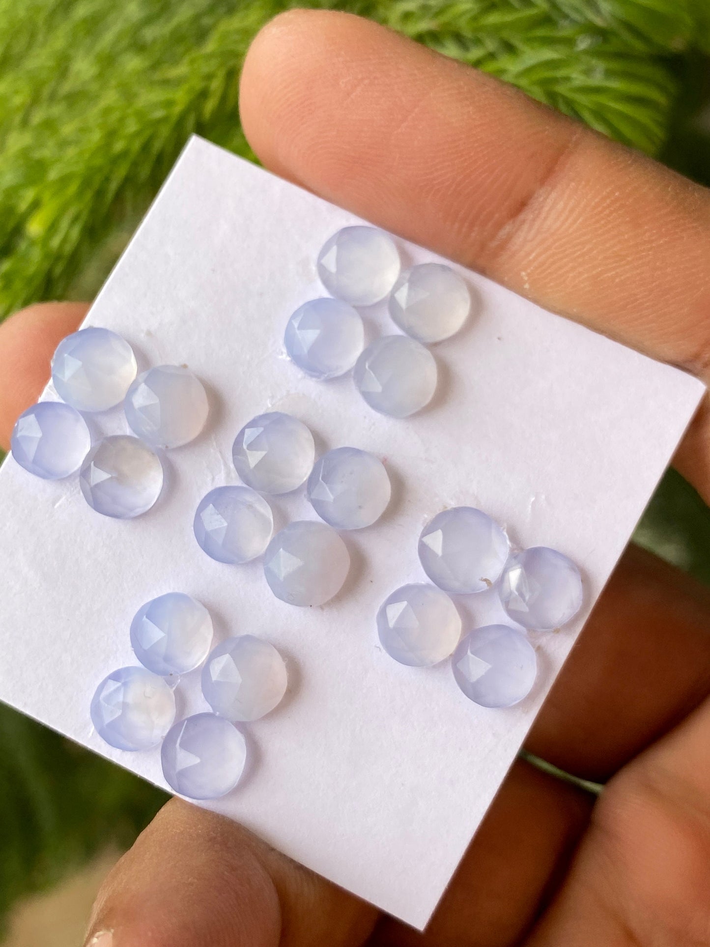 Lovely chalcedony rosecut round shape pcs 20 weight 22 carats size 6.5mm chalcedony round