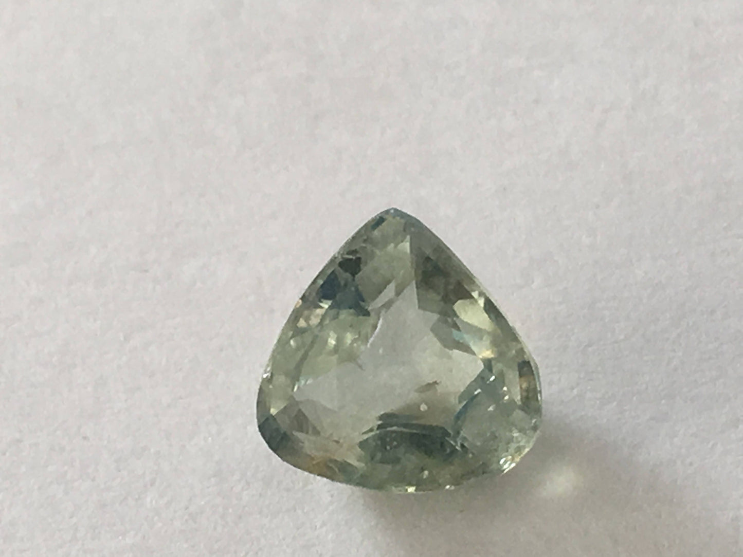 Green sapphire heart cut stone weight 2.07 carats super fine quality size 7.4mm