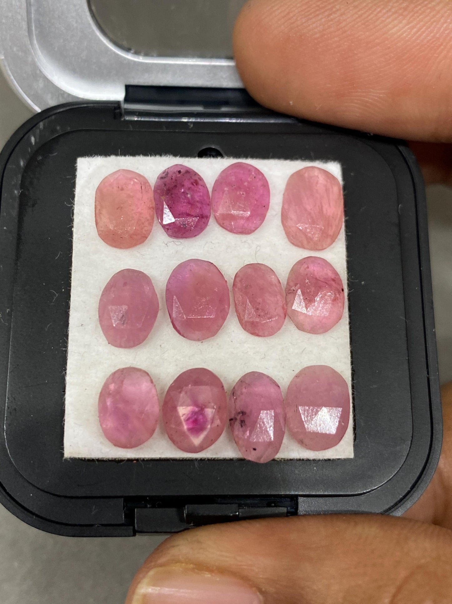 Nice rare natural rosecut pink sapphire oval wt 13.80 cts size 7x9mm-9x6mm  Pcs 12 unheated untreated natural ruby rosecut pink sapphire