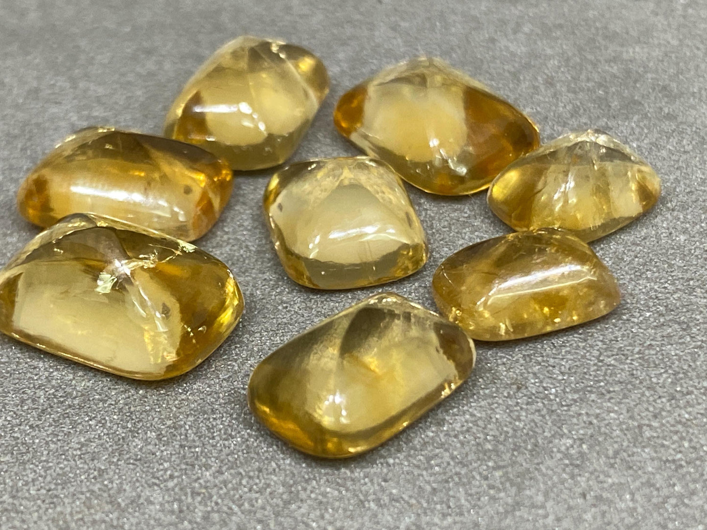 Beautiful natural citrine sugar loaf cabochons wholesale lot wt 58 cts pcs 8 size 16x9-16x11mm citrine sugarloaf cabochons