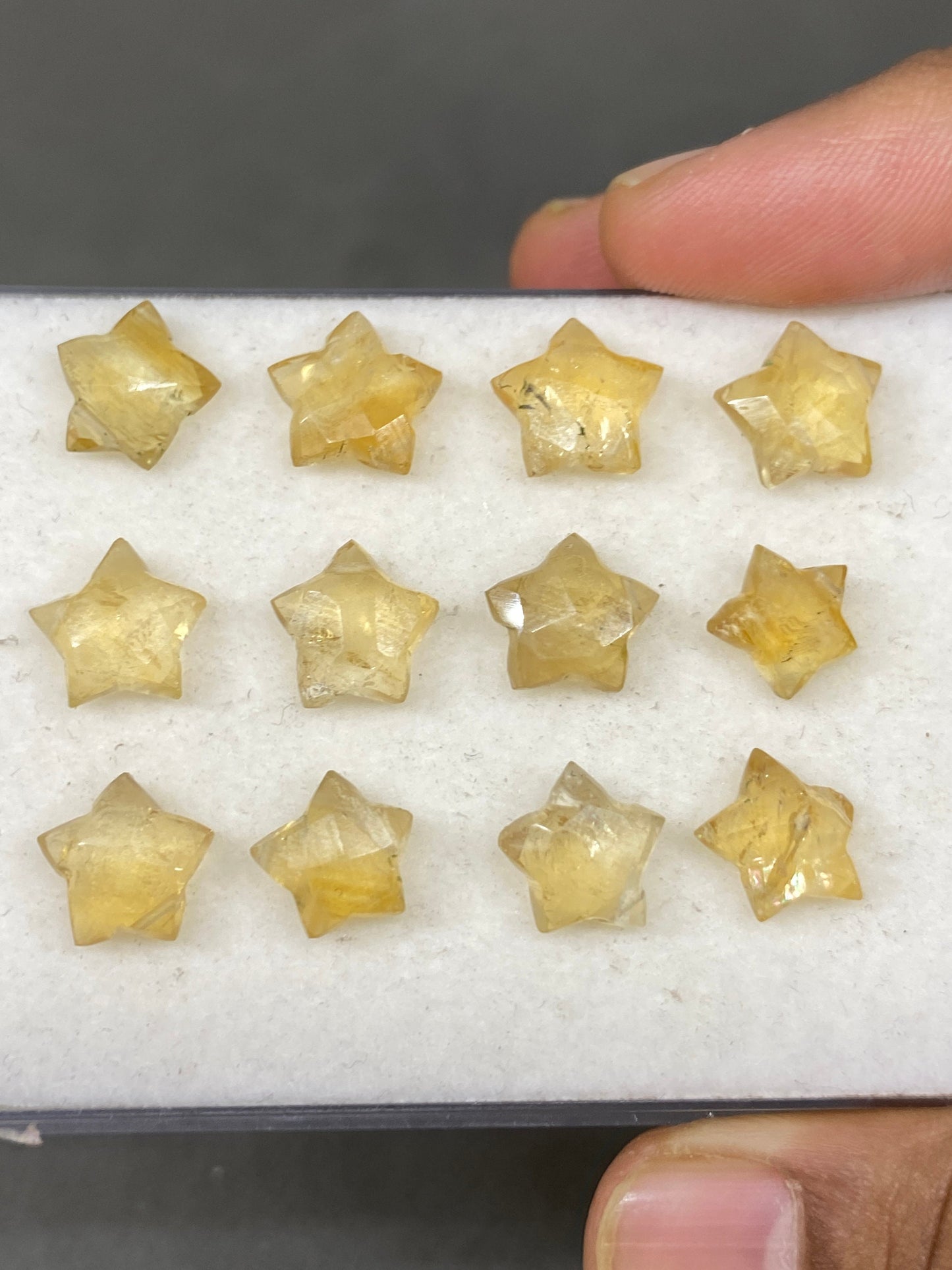 Stunning rare Citrine faceted star shape carving briolette drilled pcs 12 wt 43 cts approx size 9mm-11mm citrine  star briolette