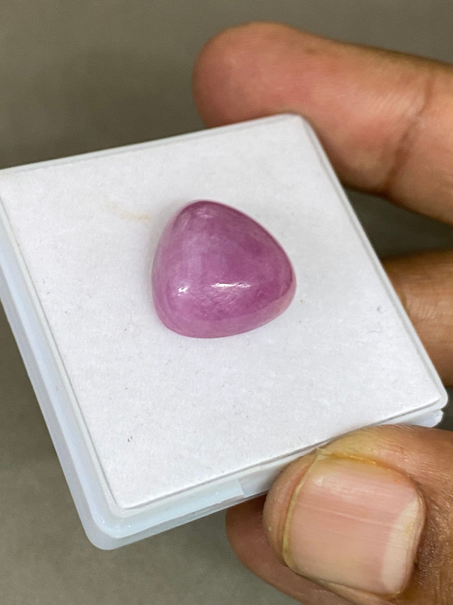 Stunning huge big size natural pink ruby cab trillion wt 22 cts size 18x17mm unheated untreated natural pink ruby cab ideal for pendant ruby