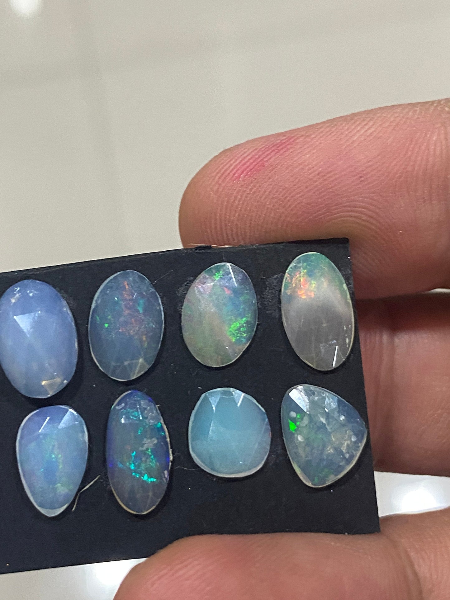 Vibrant Ethiopian opal rosecut Welo opal rosecut aaa quality wt 5.5 carats size  pcs 8 rosecut opal fire natural opal rosecut Opal cabochon