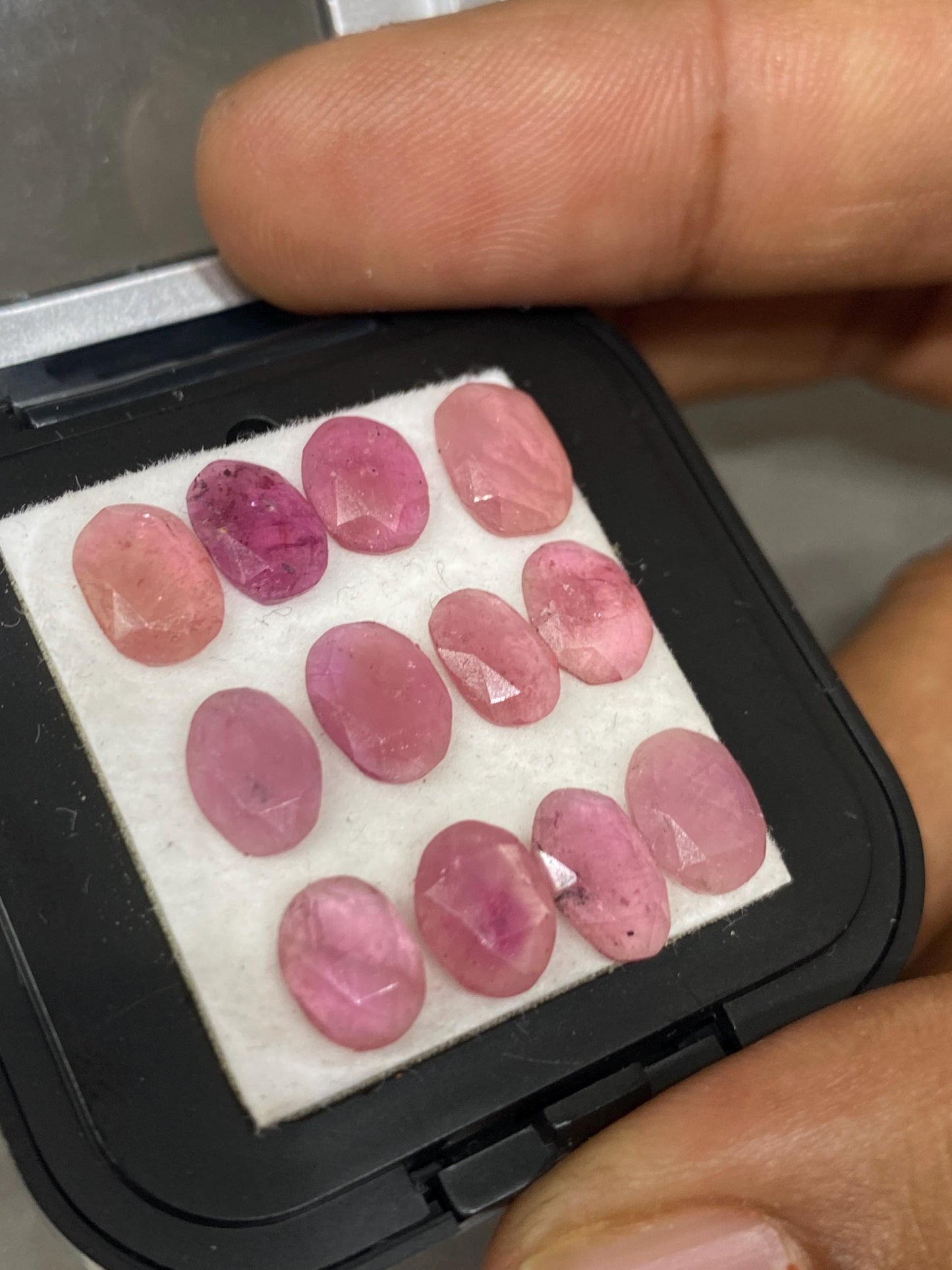 Nice rare natural rosecut pink sapphire oval wt 13.80 cts size 7x9mm-9x6mm  Pcs 12 unheated untreated natural ruby rosecut pink sapphire