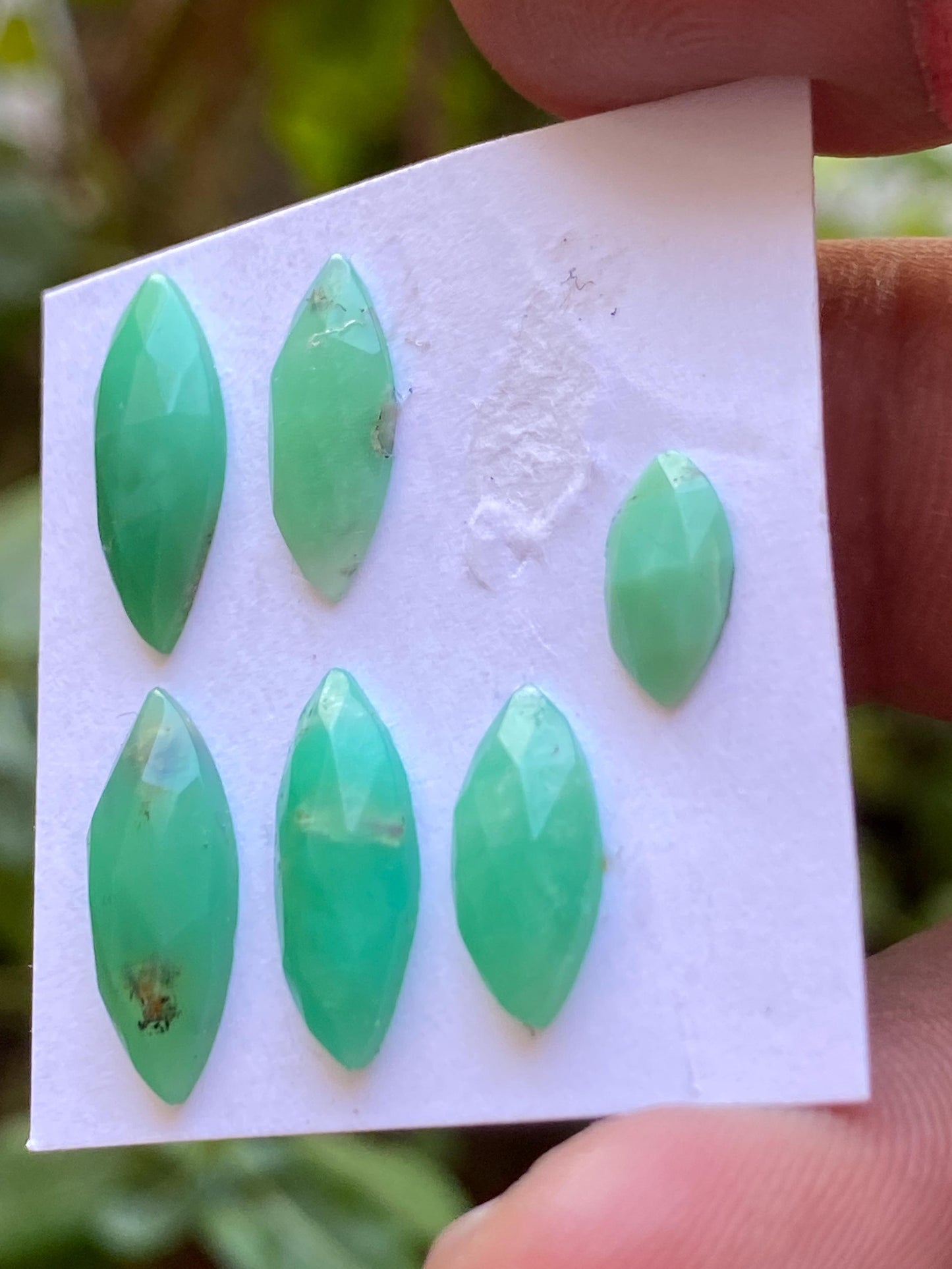 Lovely Chrysoprase rosecut marquise wholesale lot fine quality wt 10.89 carats pcs 7 size  6.2x5mm-7x5.7mm chrysoprase rosecut