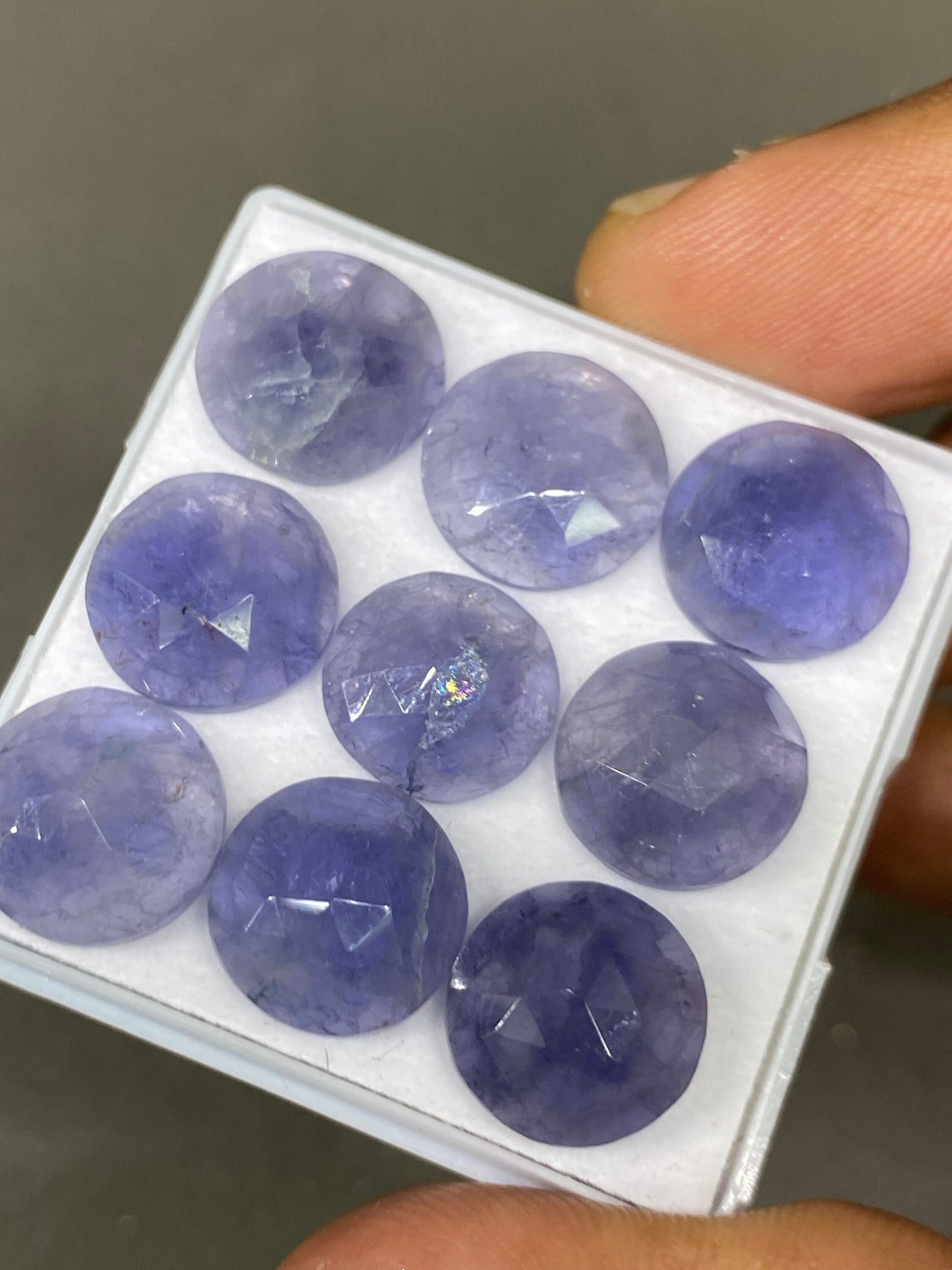 Wonderful Rare iolite rosecut round wholesale lot weight 37 carats size 12mm pcs 9 iolite rosecut