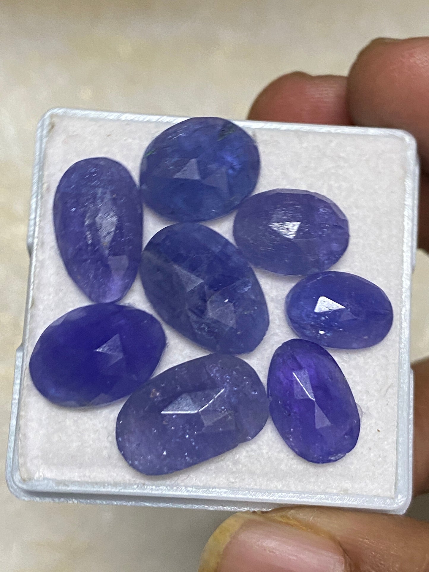 Mesmerising Rare set tanzanite rosecut flats tanzanite weight 40 carats size 8x6-13x8mm pcs 8 rosecut tanzanites flatback gems