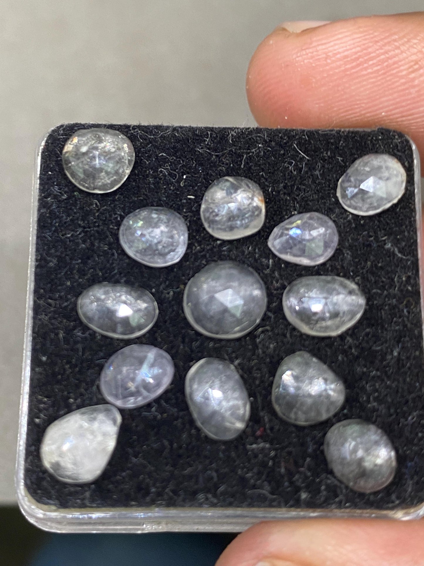 Gorgeous super fine quality crystal rosecuts weight m carats pcs 13 size crystal rosecut wholesale lot