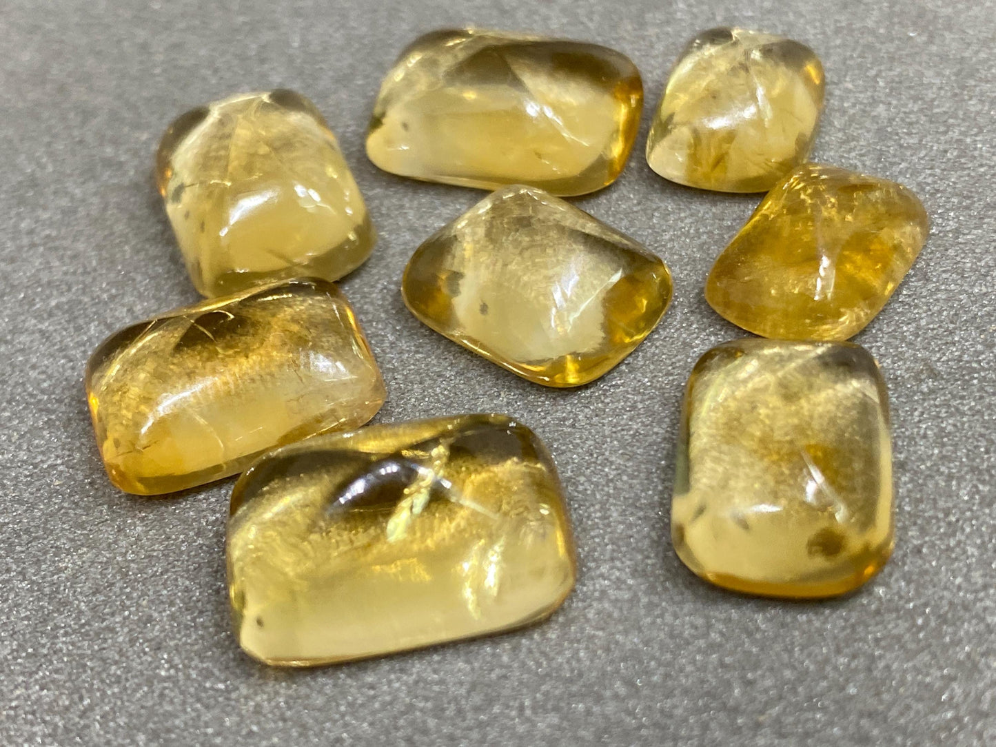 Beautiful natural citrine sugar loaf cabochons wholesale lot wt 58 cts pcs 8 size 16x9-16x11mm citrine sugarloaf cabochons