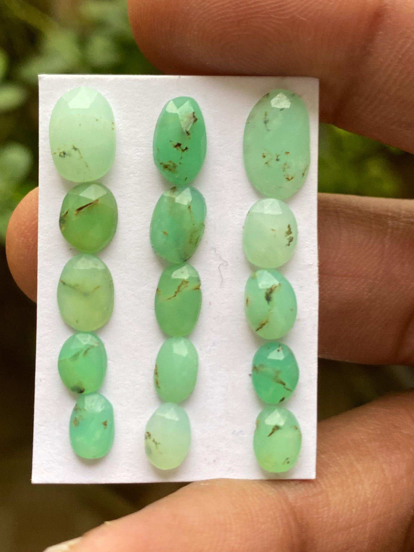 Chrysoprase rosecut fancy wholesale lot fine quality wt 13 carats pcs 15 size 6.5x5.2mm-11.5x7.1mm chrysoprase rosecut