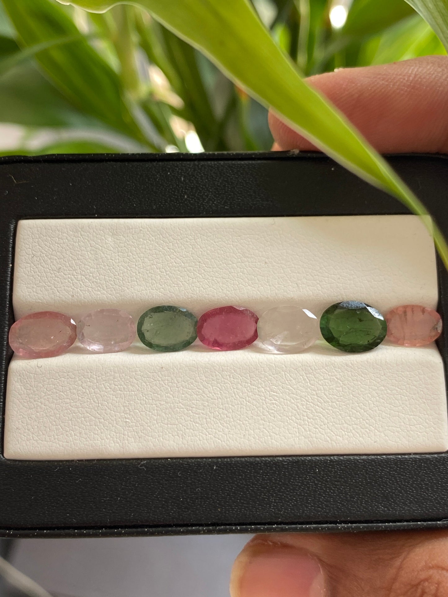 Lovely Rare Multi Tourmaline oval cutstones pcs 7 wt 6.50 cts 8x5.7mm-9.5x7.3mm tourmaline cuts ovals cutstones pink  tourmaline