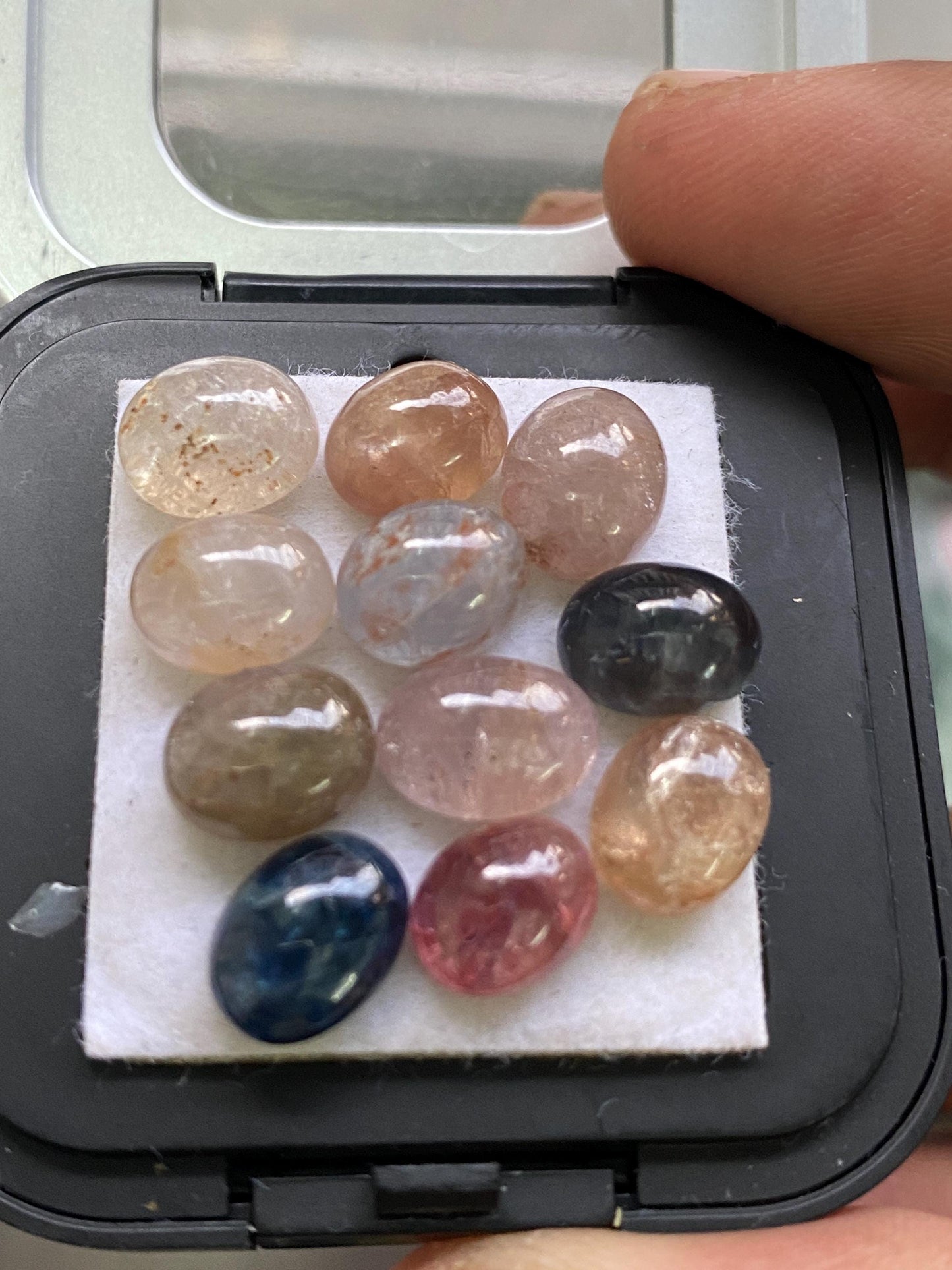 Beautiful rare umba sapphire oval cabochons weight 36.85 carats size 8x7mm to 9x7.5mm multi sapphire cabochon smooth polished cabochons