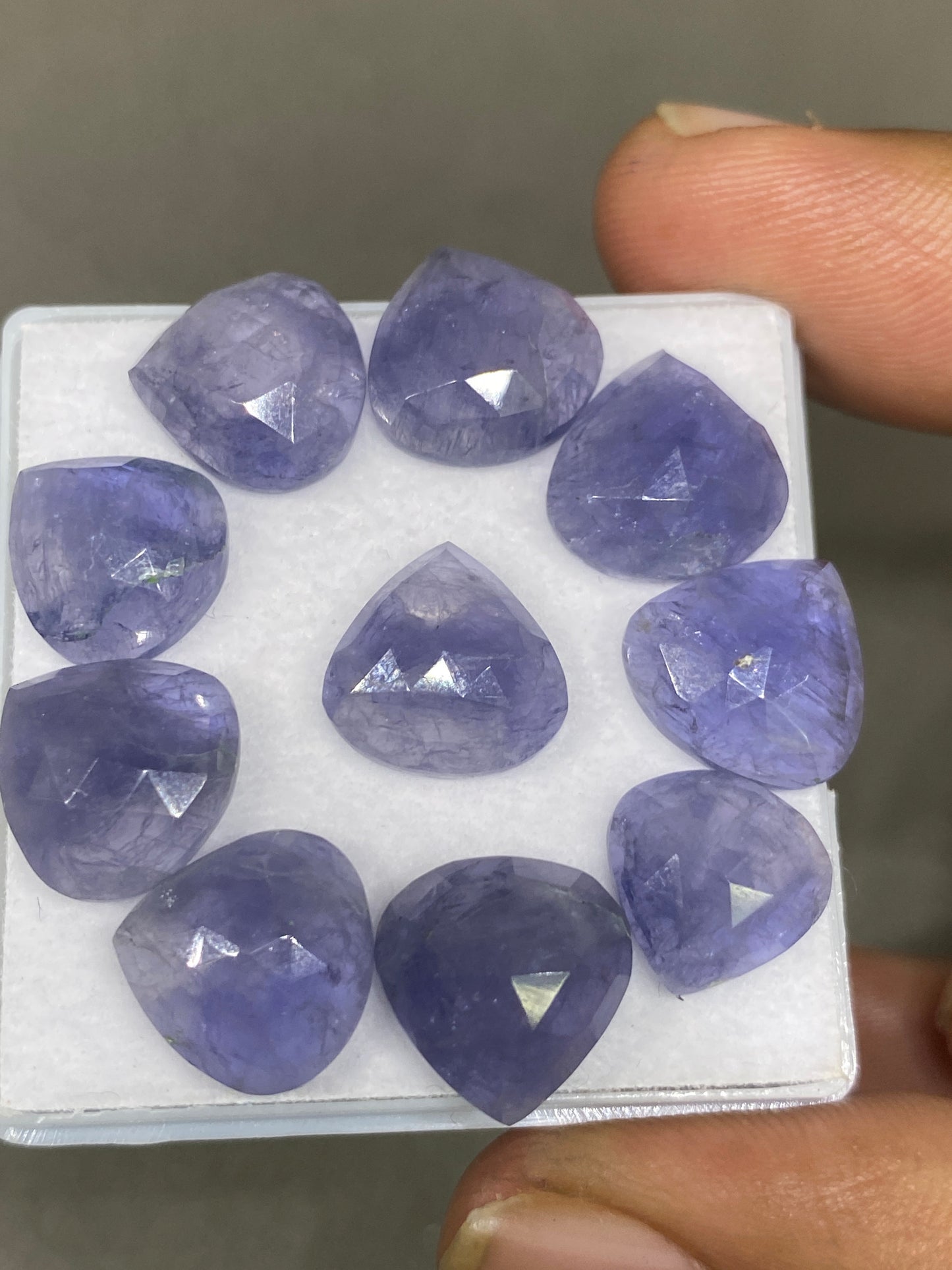 Stunning Rare iolite heart rosecut aaa quality wholesale lot fine quality weight 39 carats size 11-12mm pcs 10 iolite rosecut