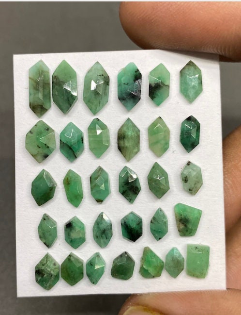 Natural Emerald hexagon geometric cut Zambia mines  Emerald Step cut wholesale lot