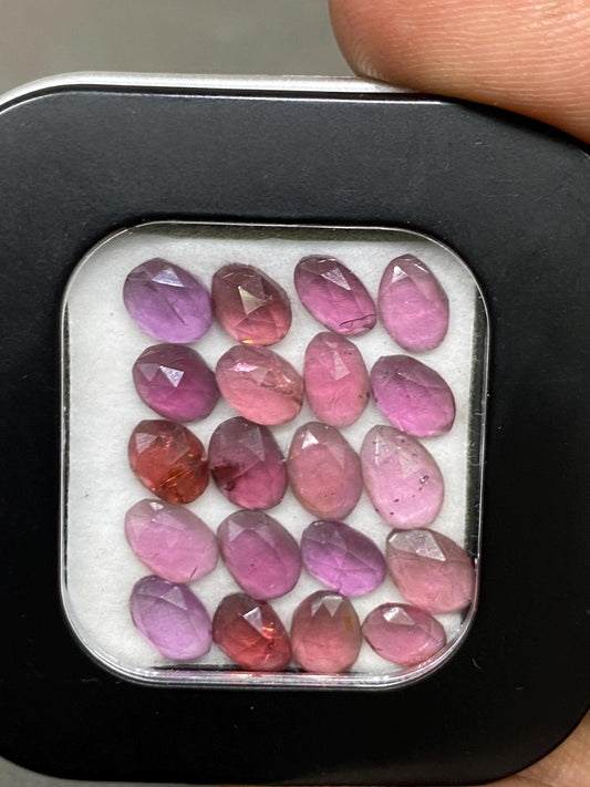 Rhodolite garnet Rosecut beautiful Rosecut size wt 15.60 cts pcs 20 size 6x4mm-8x5mm lovelot pink garnet Rosecut rhodolite garnet slices