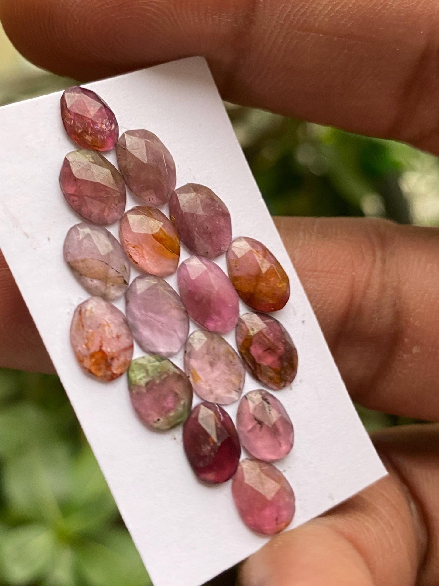 Stunning pink tourmaline Rosecuts wt 11.10 carats size 8x5.8mm-8.8x6mm Pcs 16 rosecut pink tourmaline lot