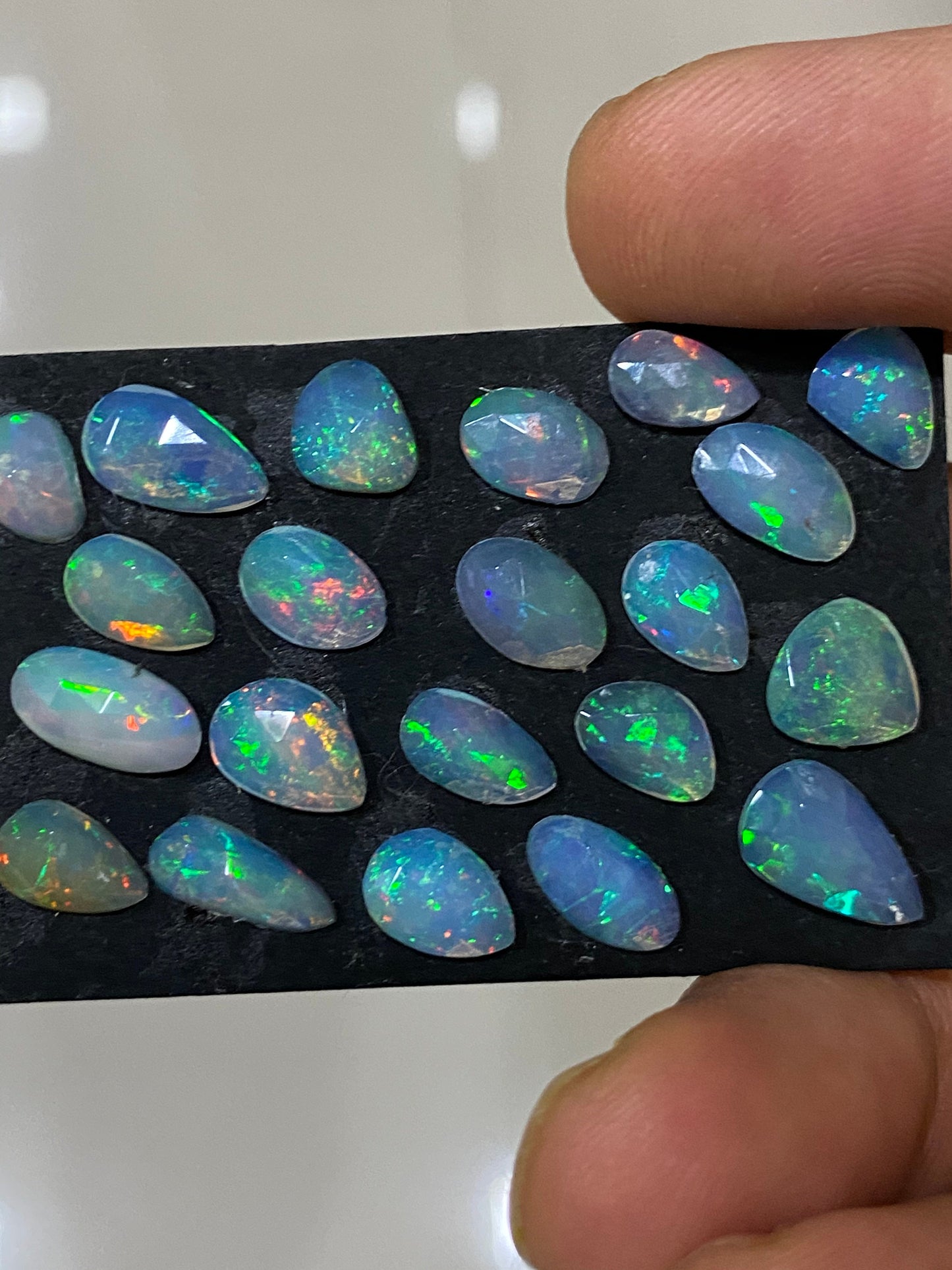 Dazzling very rare Ethiopian opal rosecut Welo opal rosecut aaa quality wt 10.50 carats pcs 21 size  rosecut opal  fire natural opal rosecut