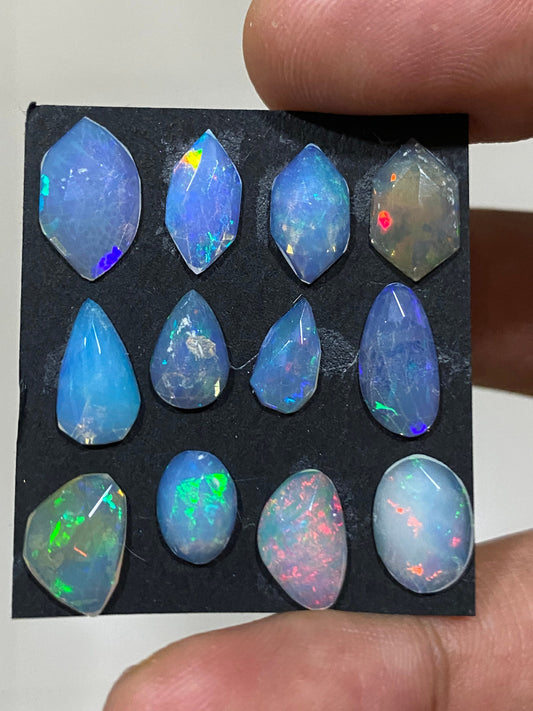 Dazzling Ethiopian opal hexagon freeform rosecut Welo opal rosecut aaa wt 9 cts pcs 12 size rosecut fire opal geometric  rosecut