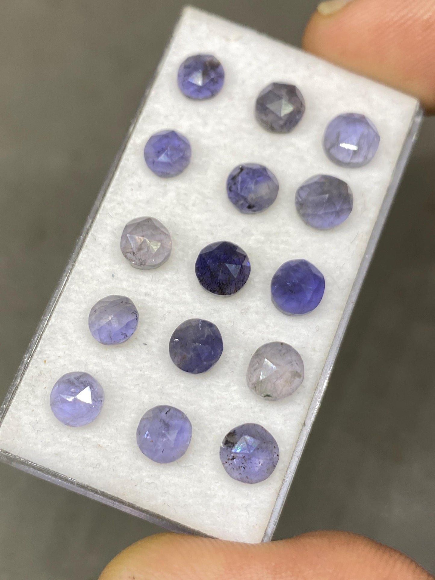 Wow Rare Nice quality iolite rosecut round wholesale lot pcs 15 weight  carats size  beautiful color