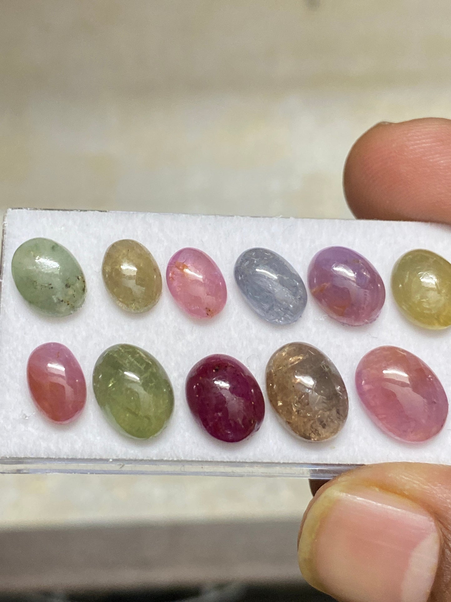 Rare natural umba sapphire oval cabochons beautiful lot unheated untreated sapphire Pcs 11 size 6.5x8.9-12x10mm weight 37 carats nice lot