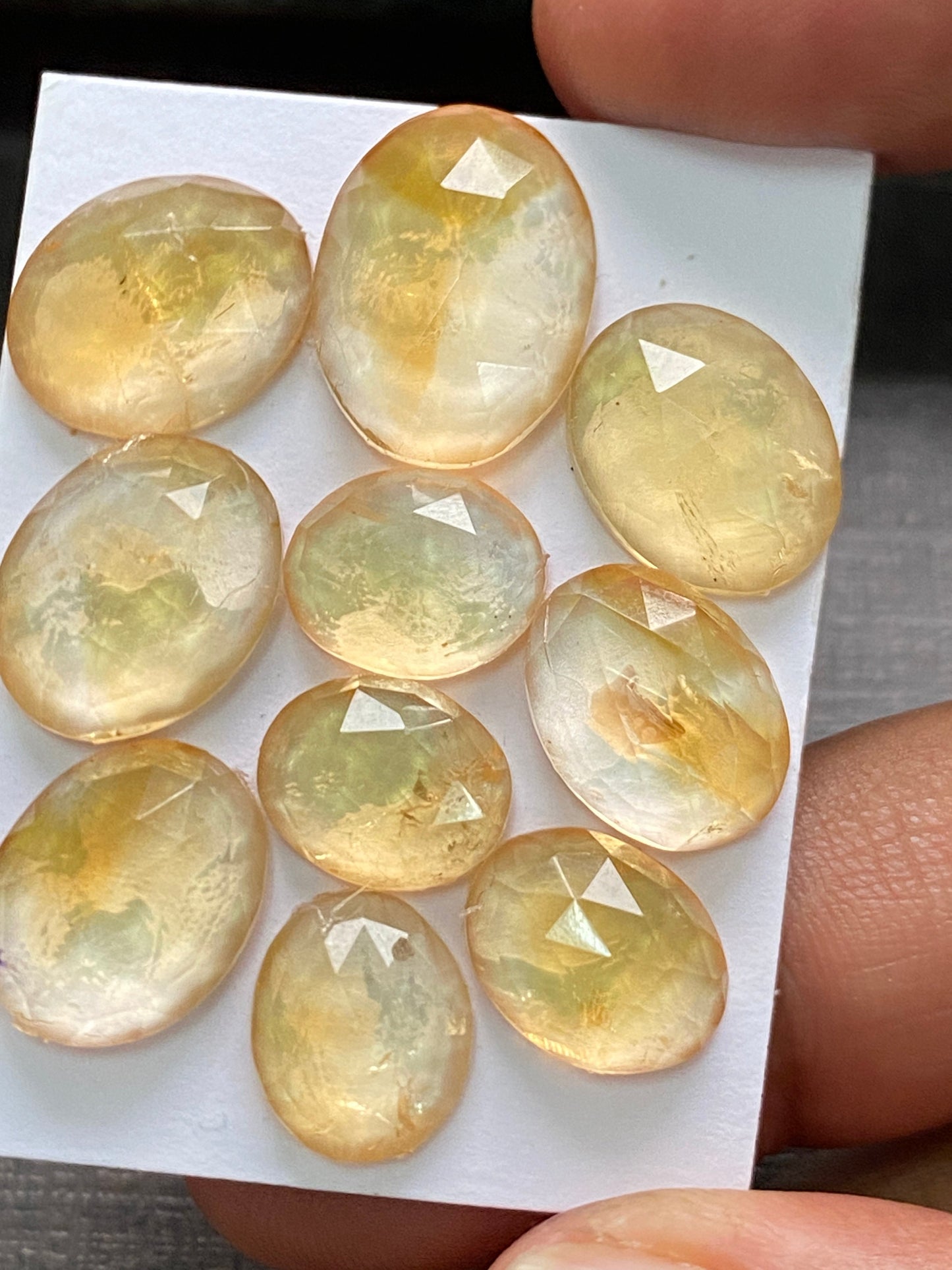 Amazing rare Citrine rosecut oval wholesale lot pcs 10 wt 60 carats size 10x9-17x12mm natural citrine rosecut flatback