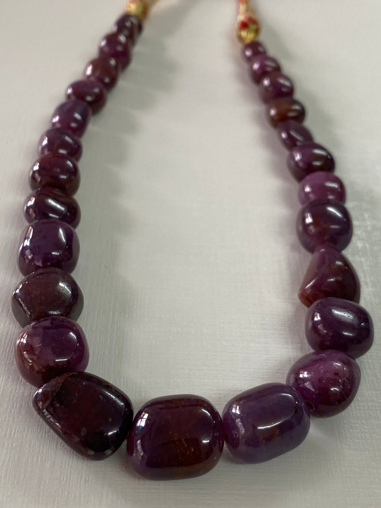 Rare size Natural Ruby Jewelry necklace old tumbles antique long beads necklace ruby necklace weight 587  carats size  mm