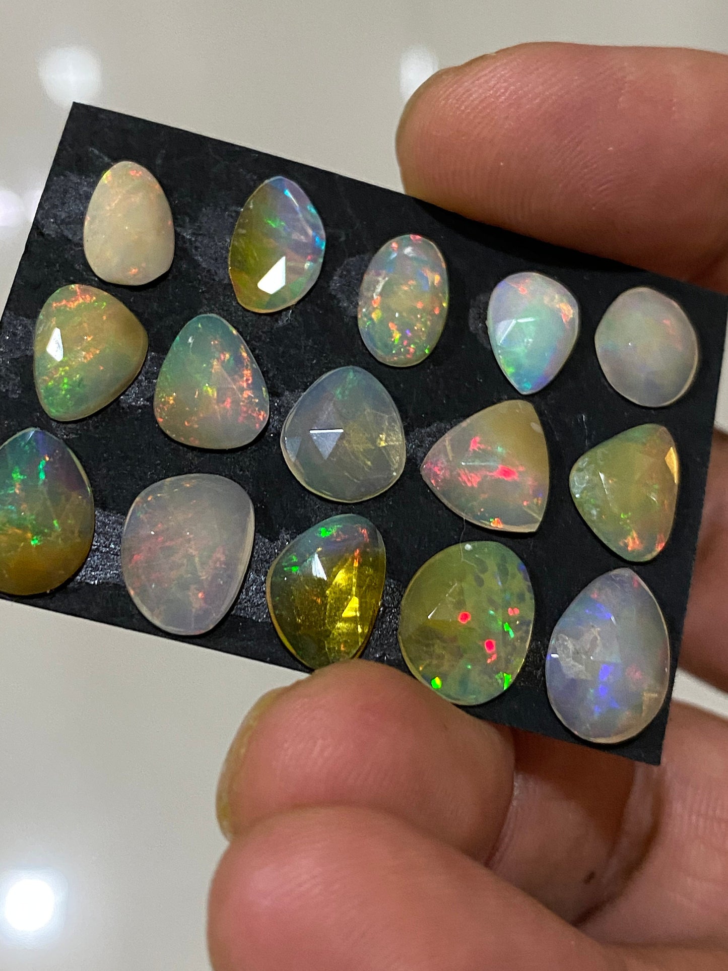 Eye catching Ethiopian opal rosecut Welo opal rosecut aaa quality wt 13.50 cts pcs 15 size rosecut opal fire natural opal rosecut