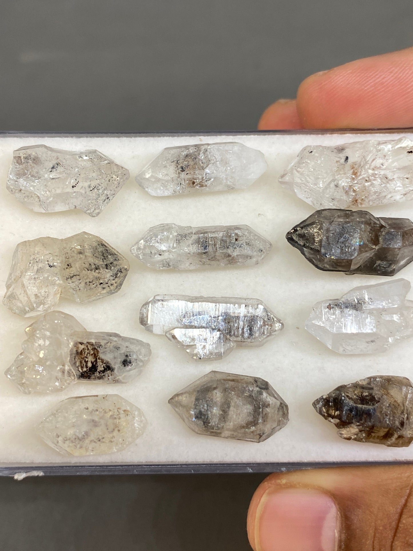 Fascinating very very rare herkimer diamond raw stone amazing quality pcs 12 wt 123 cts XL size 17x10-25x11mm herkimer diamond wire wrap