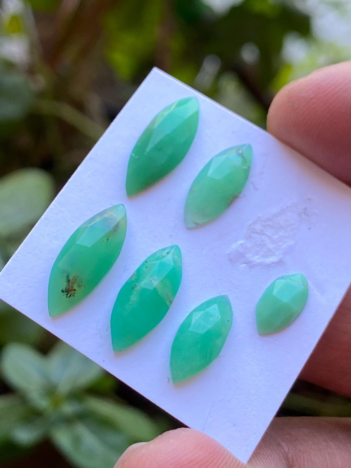 Lovely Chrysoprase rosecut marquise wholesale lot fine quality wt 10.89 carats pcs 7 size  6.2x5mm-7x5.7mm chrysoprase rosecut