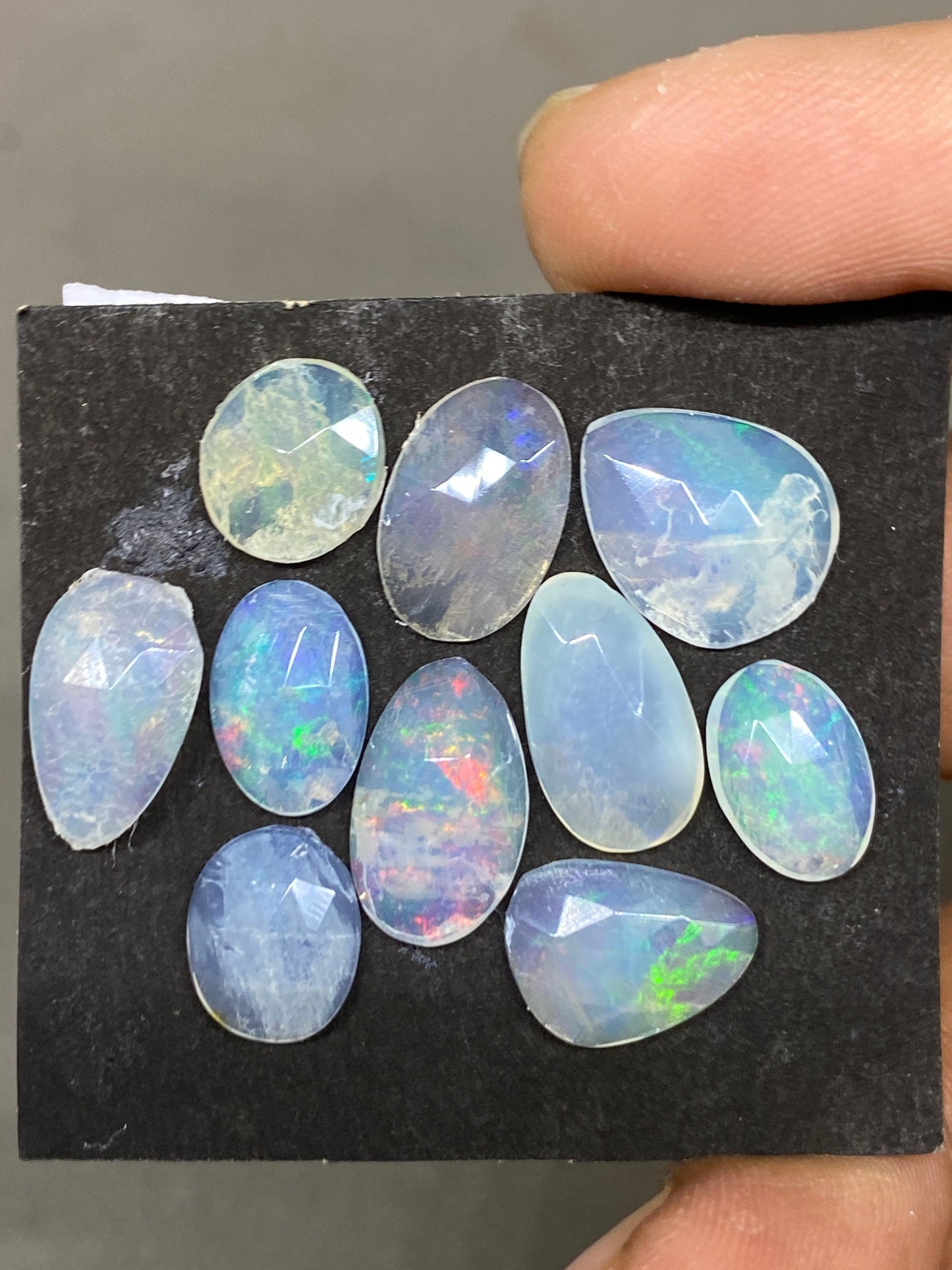 Fascinating Ethiopian opal rosecut Welo opal rosecut aaa quality wt 11 cts pcs 10 size 10x8mm-13x8mm rosecut opal fire natural opal rosecut