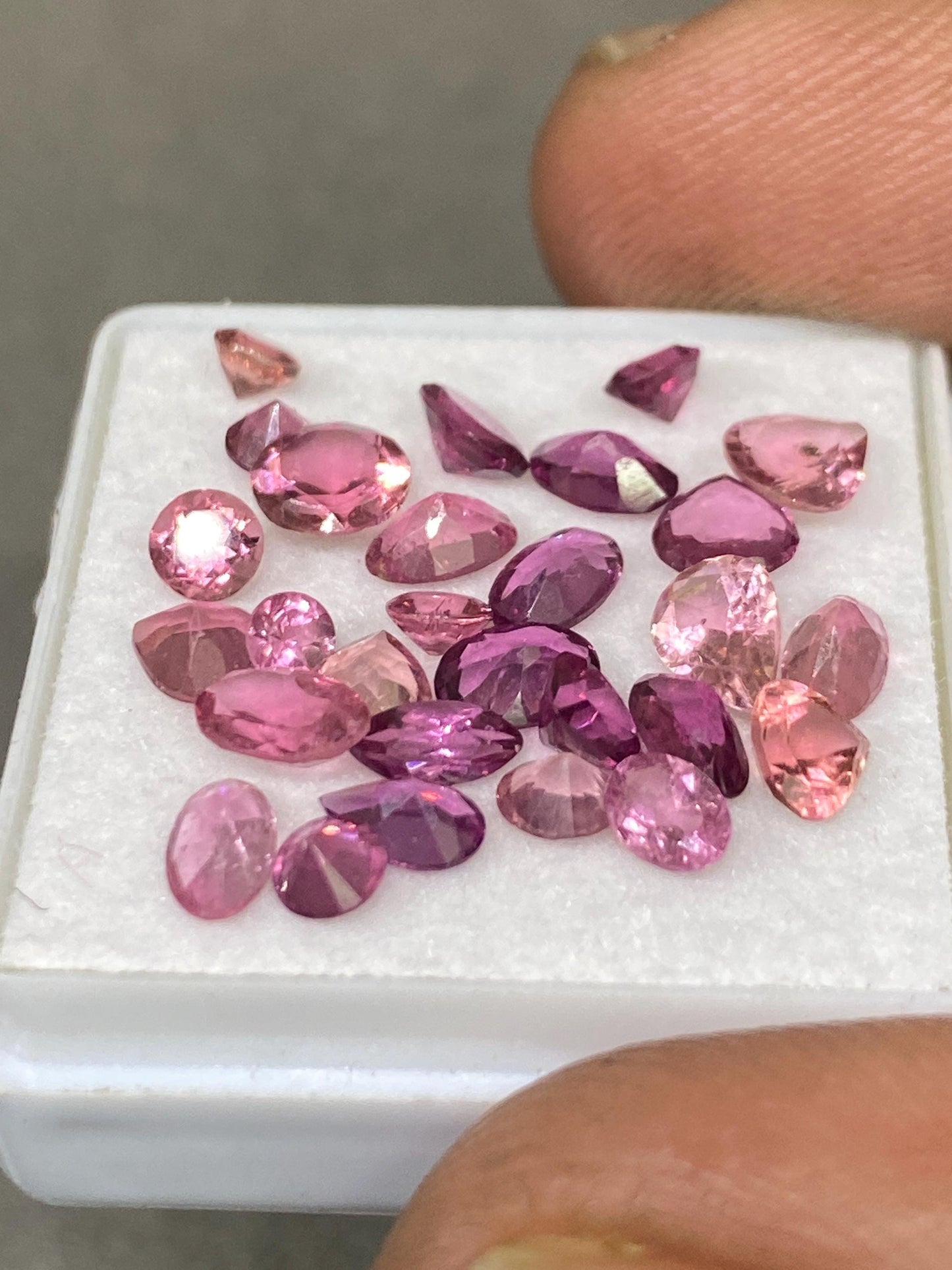 Stunning Rare Pink Tourmaline cut stones cutstones pcs 28 wt 6.55 cts size 2.2mm-6x4mm  tourmaline cuts octagons cutstones pink  tourmaline