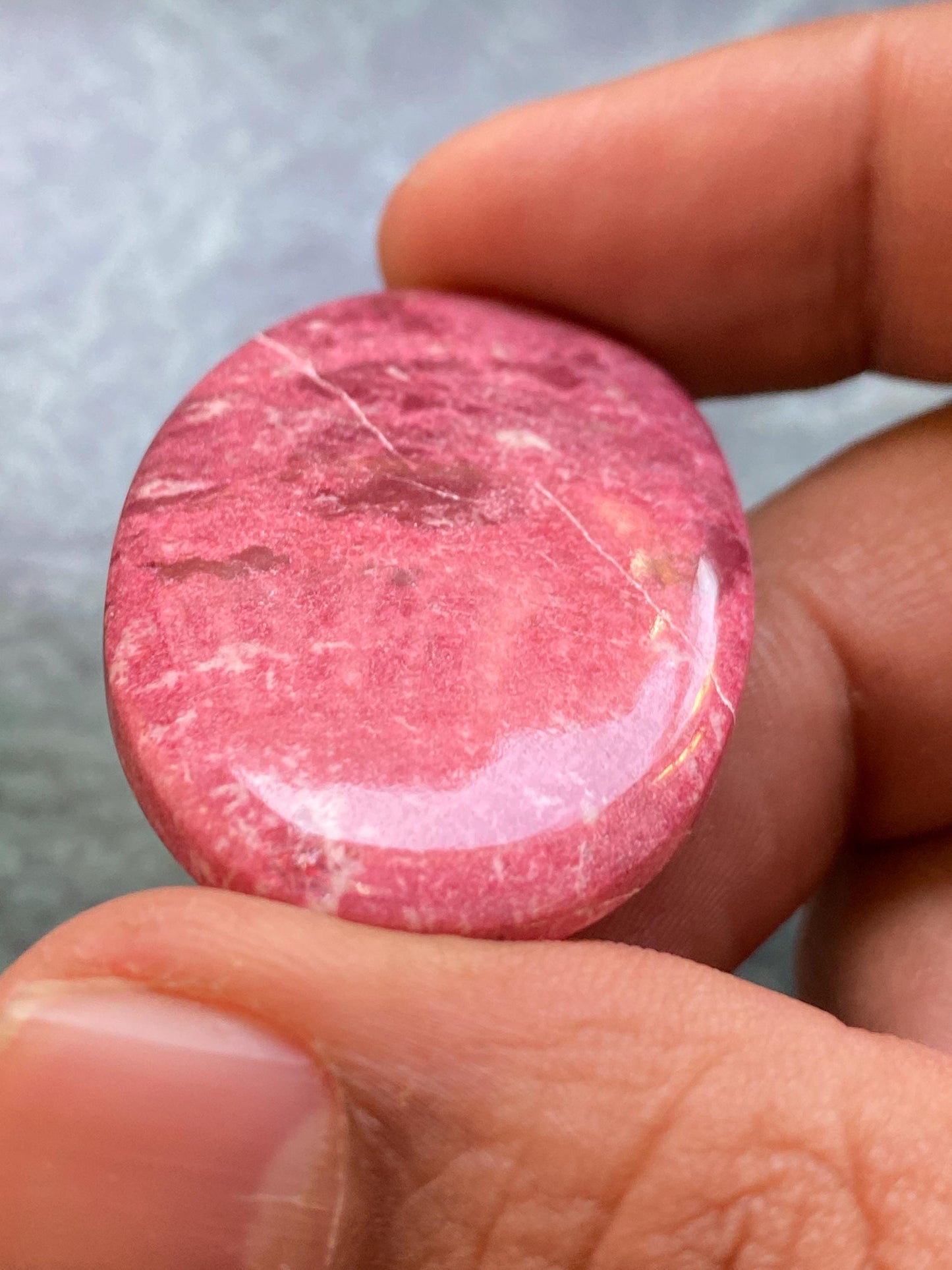 Amazing Thulite Rosaline Norway mines aaa rare huge oval cabochon wire wrap supply 5.76 grams 44x29mm Thulite cabochon oval cabochon