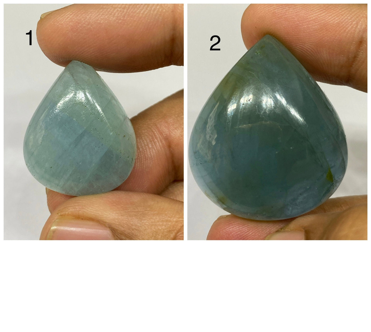 Nice rare green aquamarine pear cabochons ideal for a pendant weight size  natural aquamarine Pear cabochon