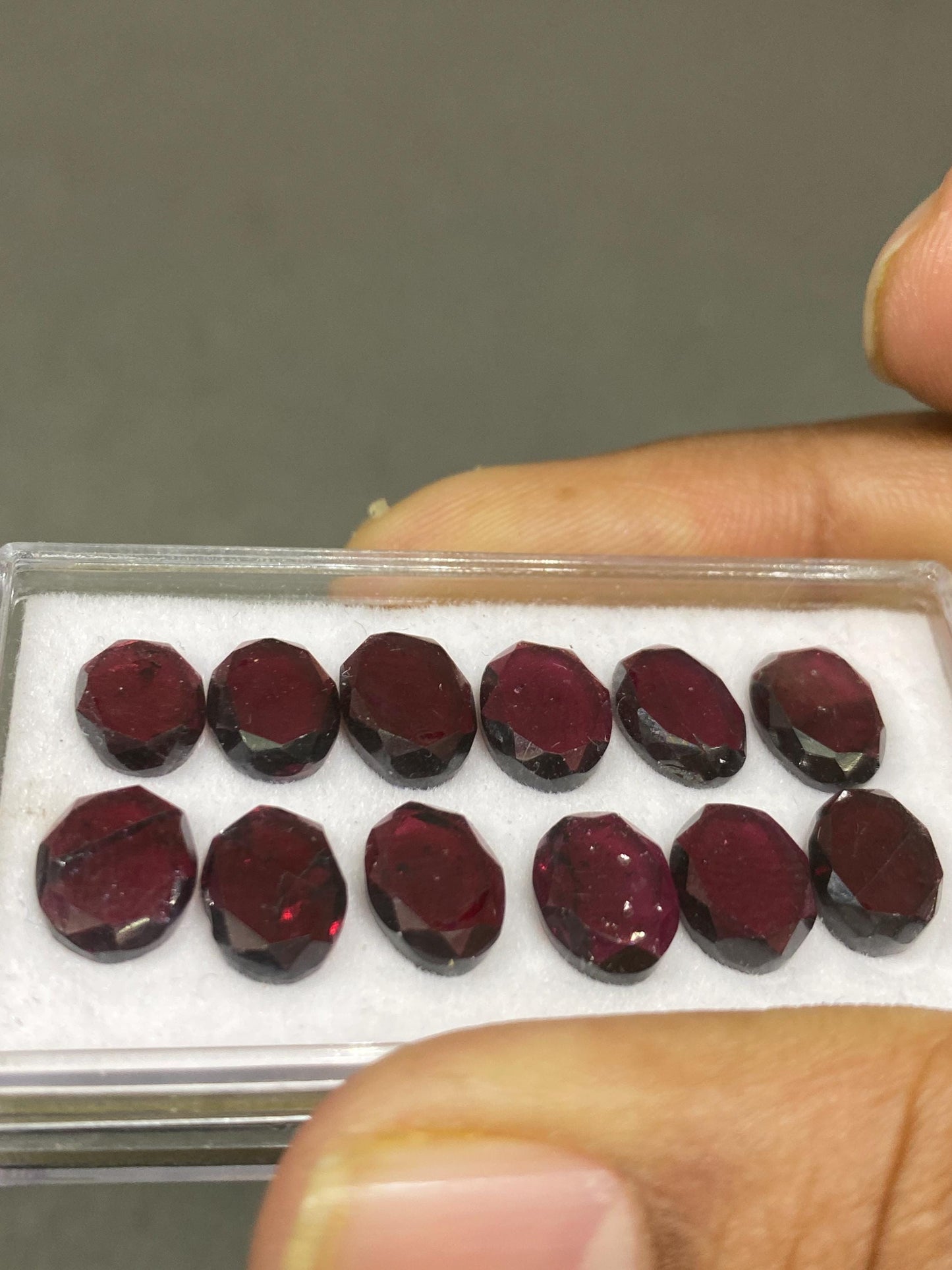 Fabulous Rhodolite garnet oval mirror cuts aaa quality wt cts pcs 12 size pink  garnet stepcut oval  faceted garnet