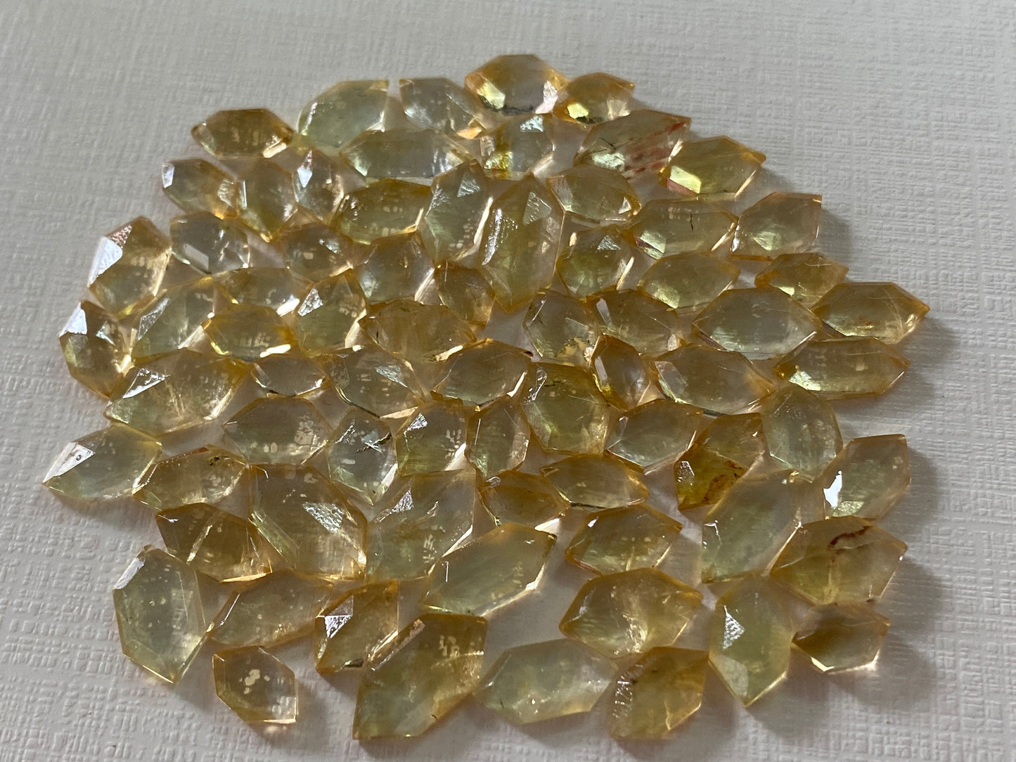 Natural citrine  hexagons beautiful color citrine stepcut geometric hexagon citrine jewelry supply