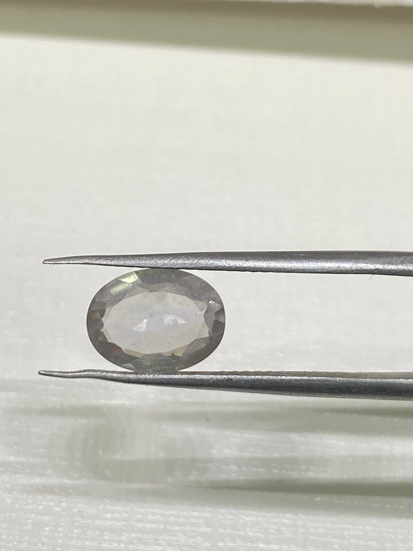 Natural White sapphire rosecut single piece 2 carats size 9.5x7.3mm beautiful white sapphire oval cut