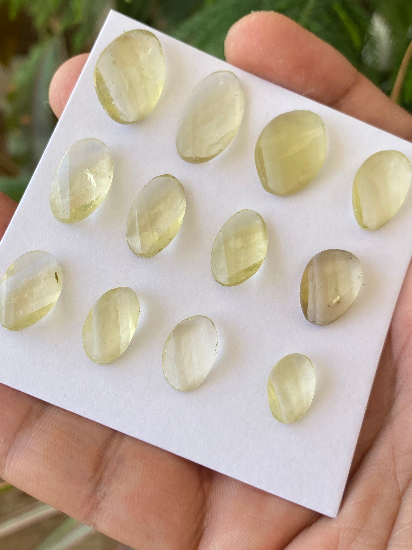 Dazzling lemon quartz twisted oval briolettes faceted  fine quality pcs 12 weight 64 cts size 13x9mm-21x12mm  lemon quartz rosecut