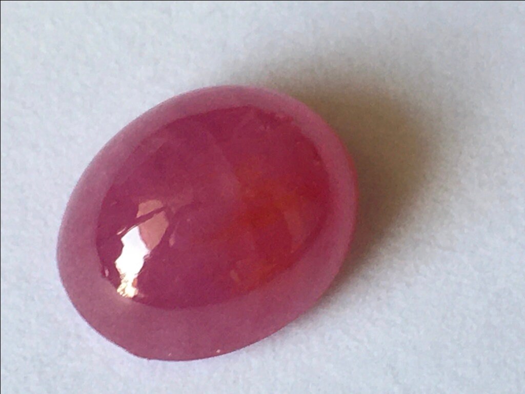 Vivacious Pink orangish Natural Ruby oval Cabochon weight 7 carats big size ruby  Cabochon smooth polished unheated untreated ruby