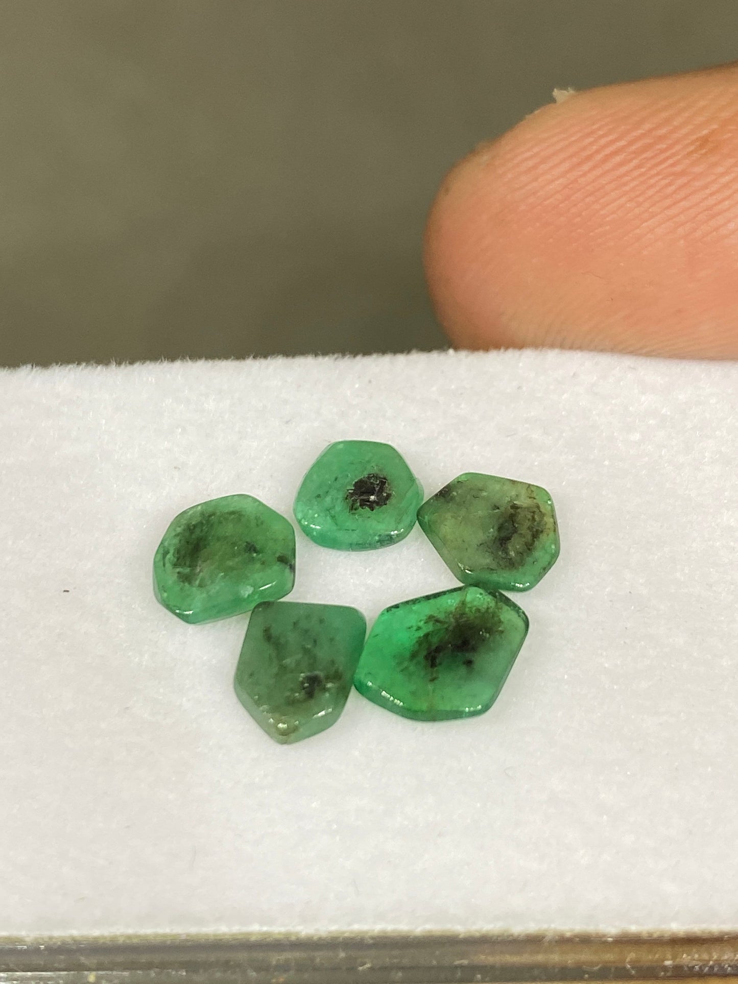 Fascinating extremely rare Natural trapiche emerald smooth wt 2.75 carats size 5.7x5-8x6mm emerald trapiche