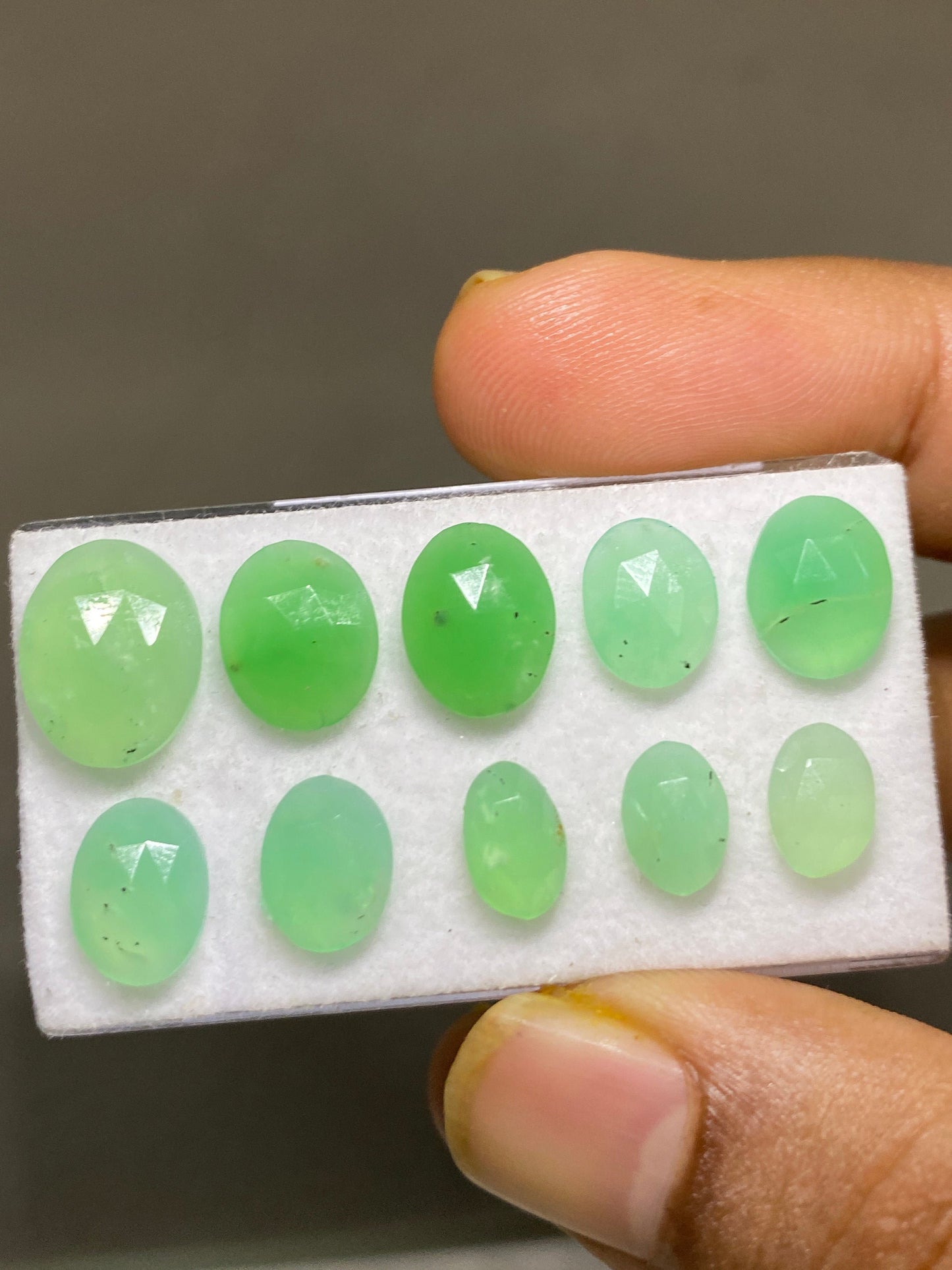 Fantastic Chrysoprase rosecut fancy wholesale lot fine quality wt 20 carats pcs 10 size 8.7x6mm-13x10mm chrysoprase rosecut