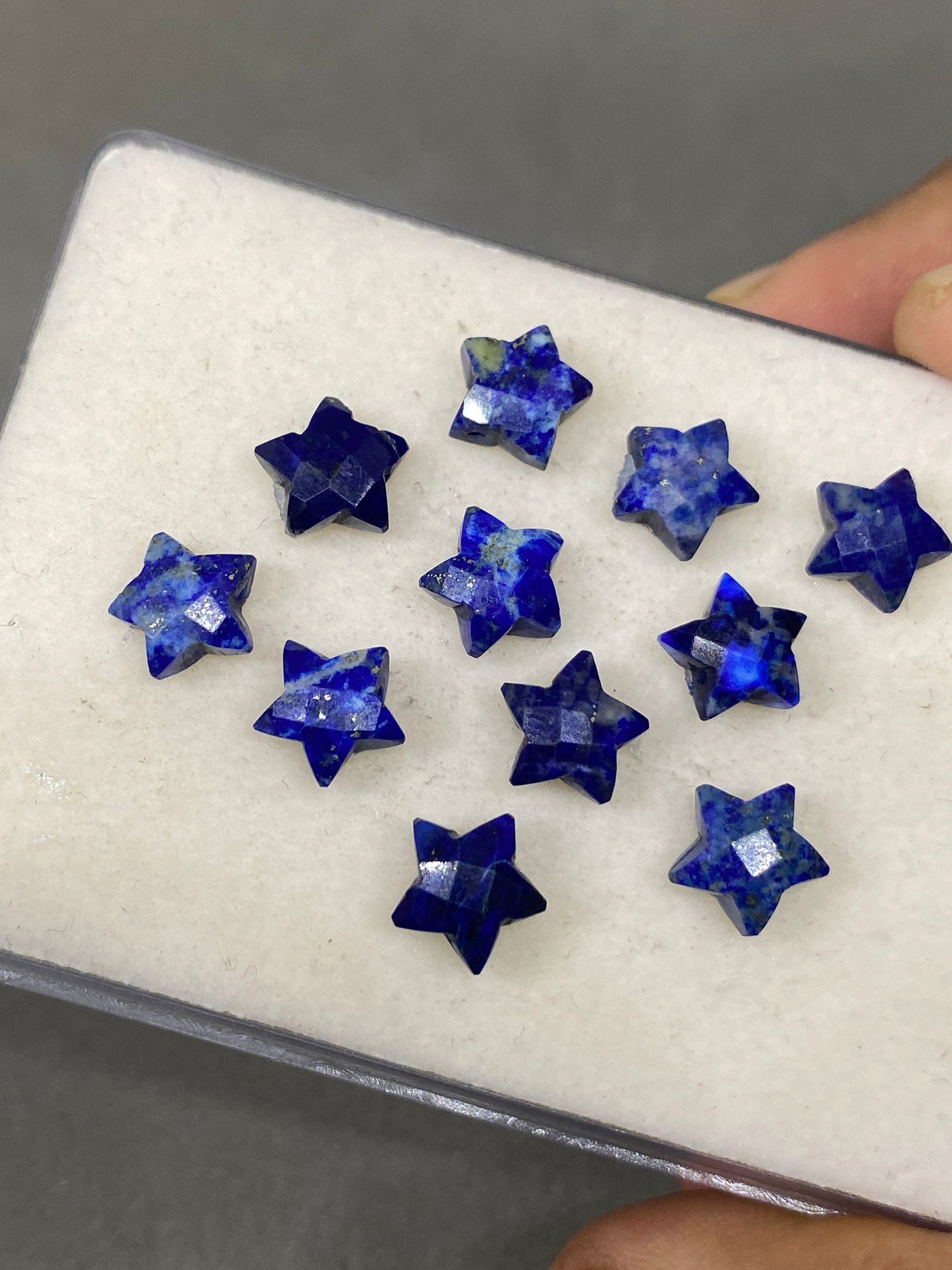 Wow lapis lazuli faceted star shape carving briolette drilled pcs 11 wt 33 cts size 9mm lapis lazuli star briolette