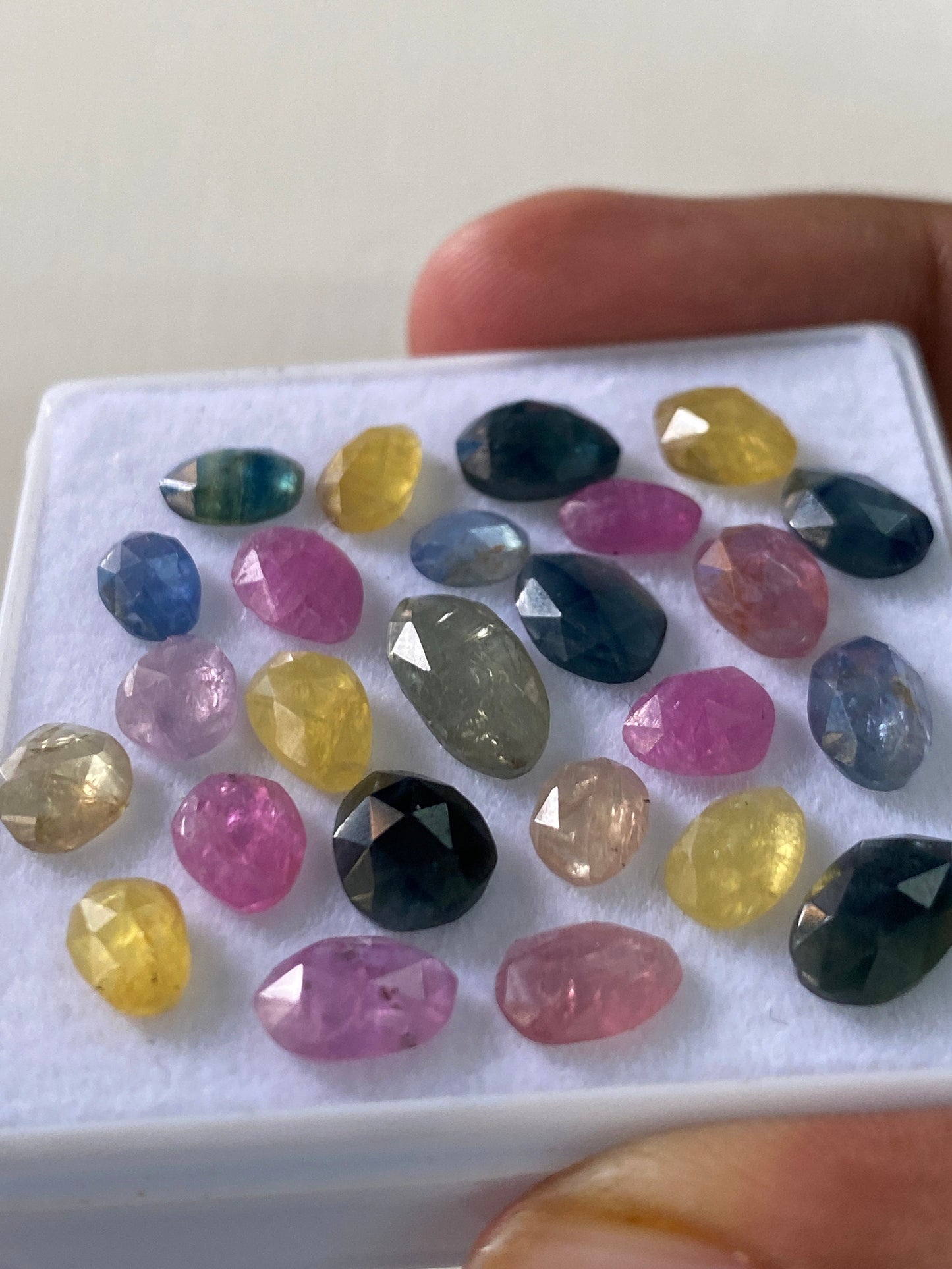 Scintillating rare umba sapphire rosecut  multi sapphire lot  pcs 25 wt 32 cts size 6x5-12x6mm rosecut umba sapphire