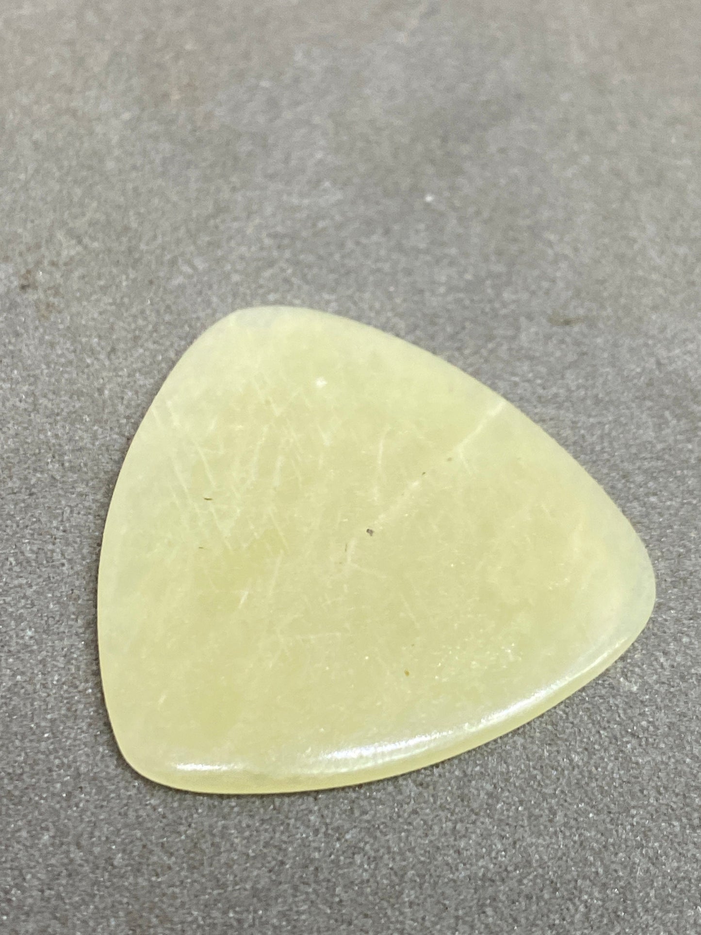 Rare yellow green sapphire thin flat smooth  carats  umba sapphire smooth polished trillion heart cabochon