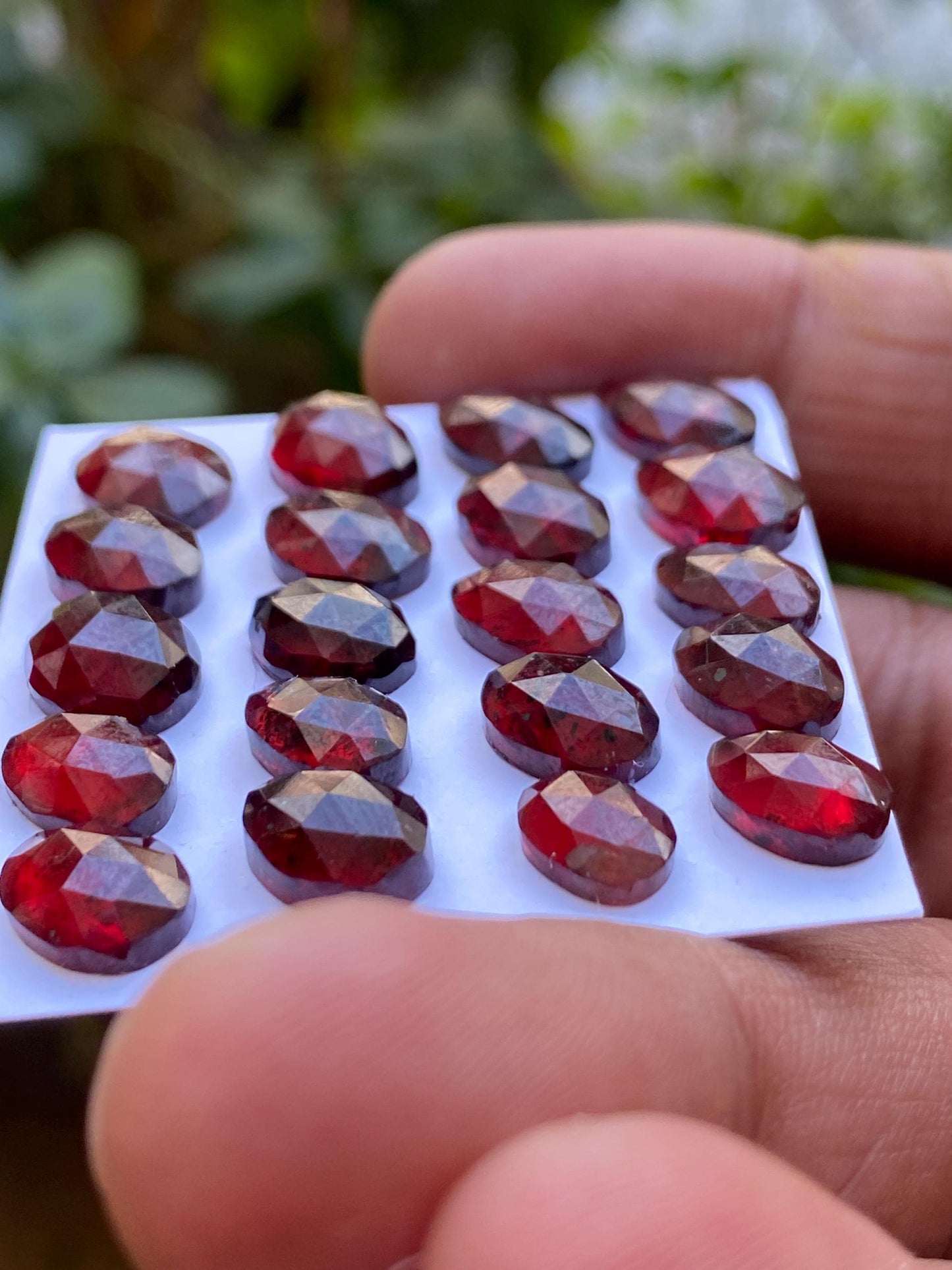 Delightful rare rosecut red garnet fancy garnet rosecut pcs 20 wt 65 cts 8x6mm-11.8x7.9mm mix sizes and mix shapes orange garnet rosecut