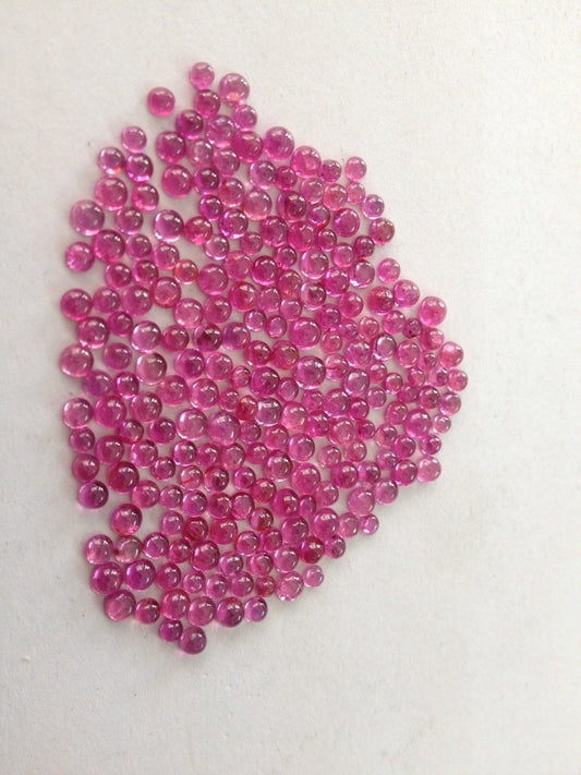 Ruby rounds cabochons size 2mm-3.5mm Weight 28 carats Pcs 205 superfine quality  AAAAA Natural ruby cabochons non heated non treated