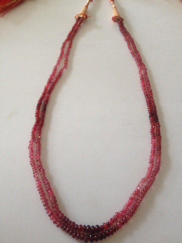 Red spinel beads shaded smooth polished  beads burma mines rare necklace size 3mm-5mm weight 101 carats