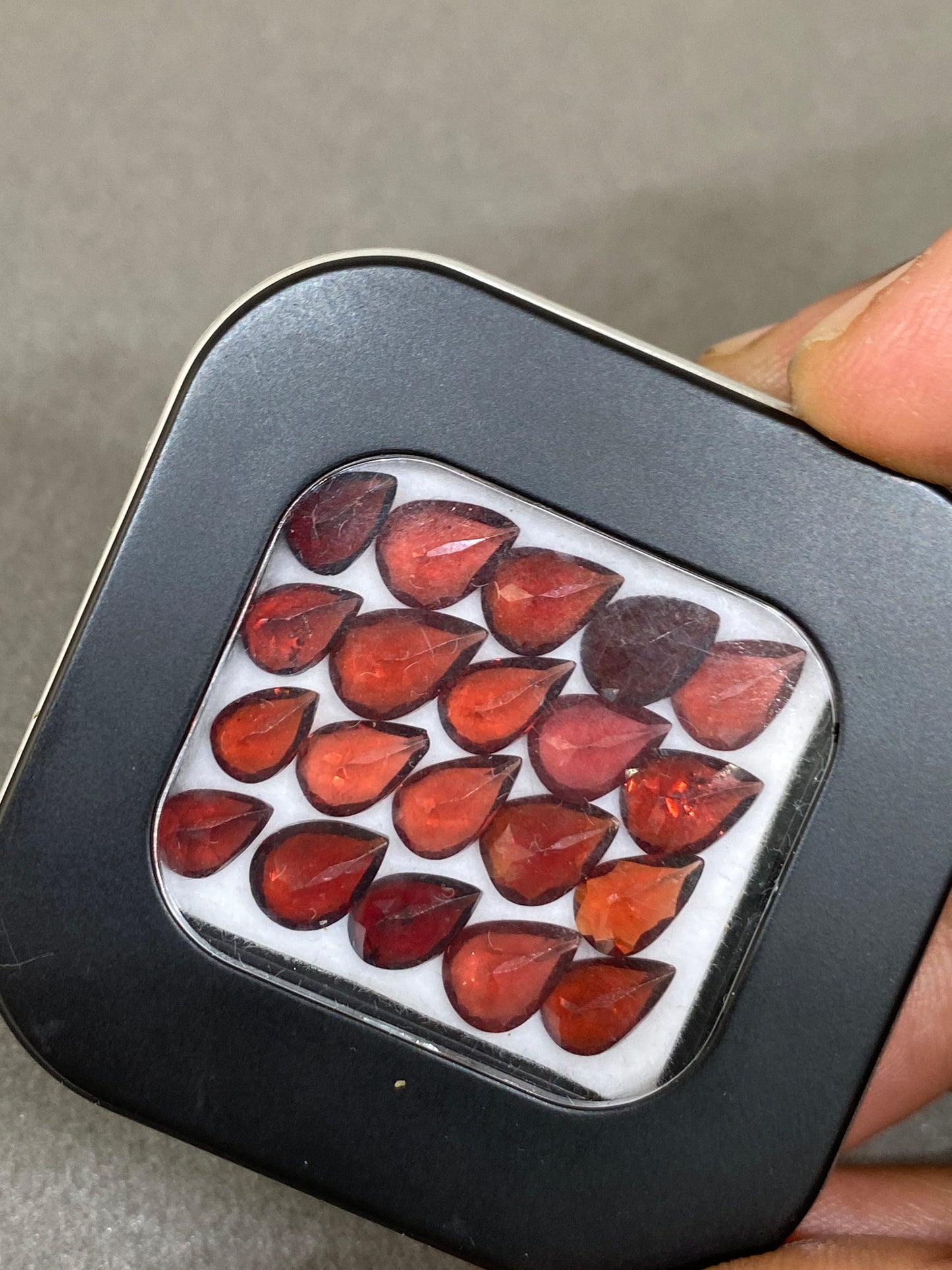 Rare Red garnet pear shape cut pcs 20 wt 19.5 cts  size 6x4-9x6mm  garnet pear cut stones jewelry supply