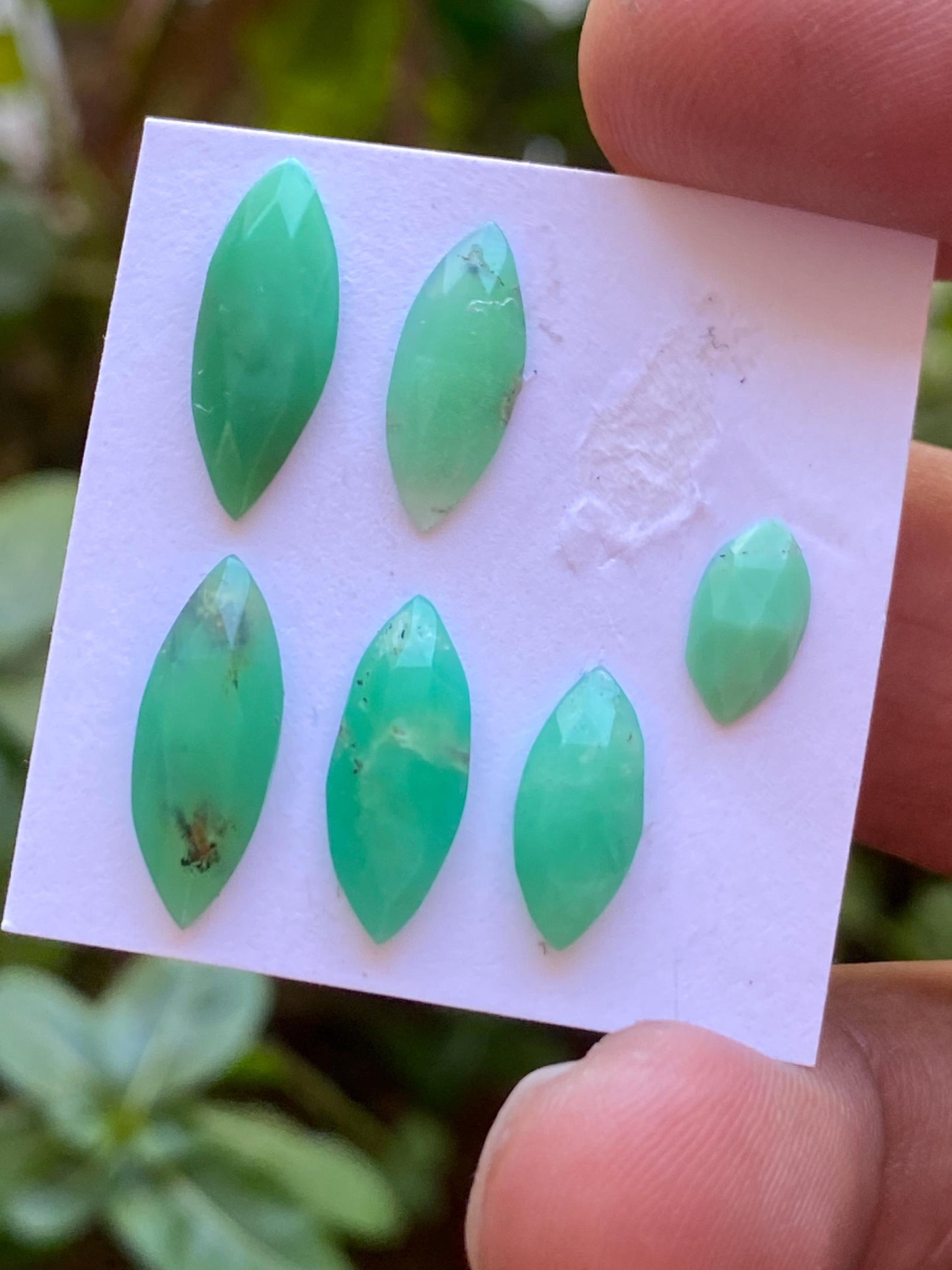 Lovely Chrysoprase rosecut marquise wholesale lot fine quality wt 10.89 carats pcs 7 size  6.2x5mm-7x5.7mm chrysoprase rosecut