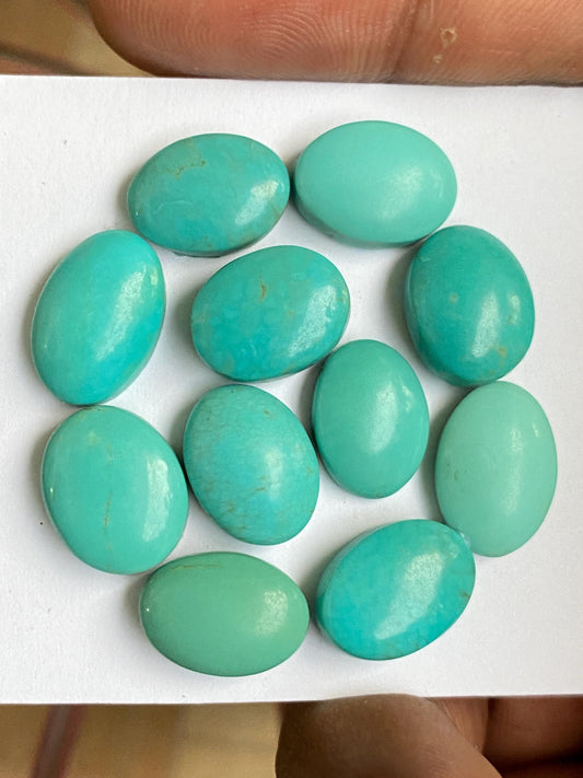 Mesmerising rare Arizona  mines Turquoise cabochons  natural smooth polished ovals pcs 11 wt 61 carats 13x10-15x10mm  turquoise cabochons