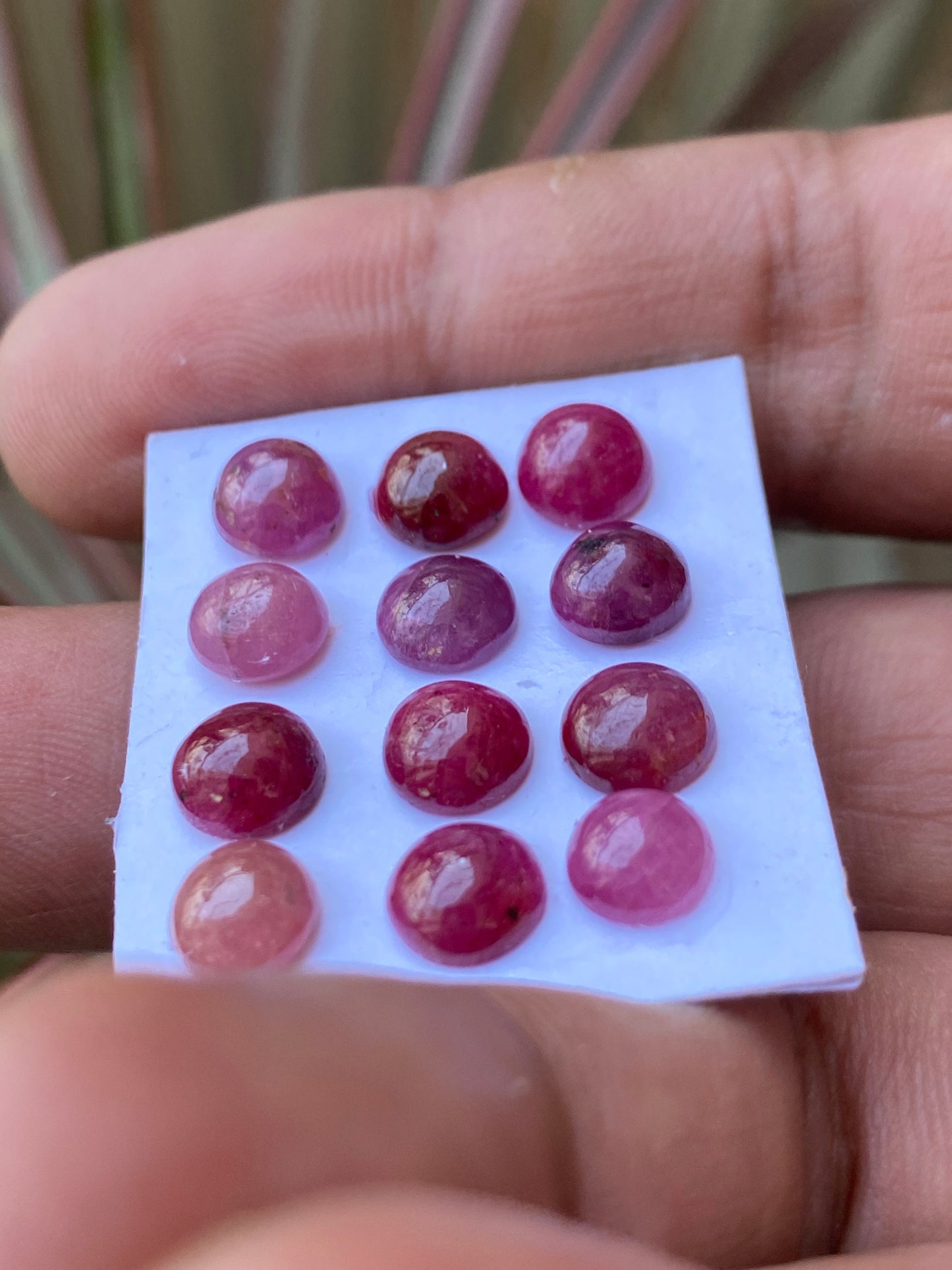 Very rare delightful ruby round cabochon pcs 12 wt 21 carats size 7mm unheated untreated ruby cabochons